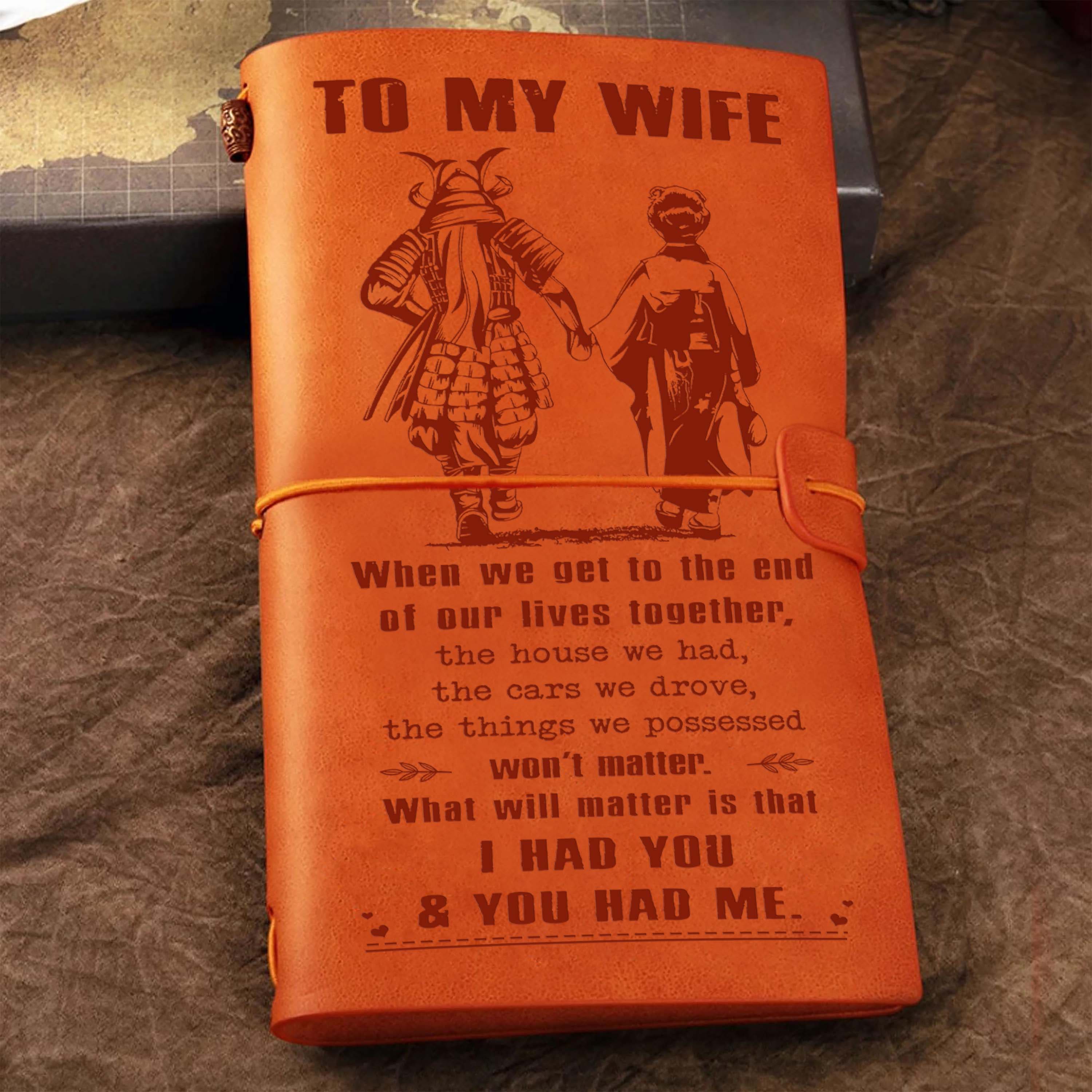Biker Customizable vintage journal notebook, gifts from husband to wife -Let's go riding
