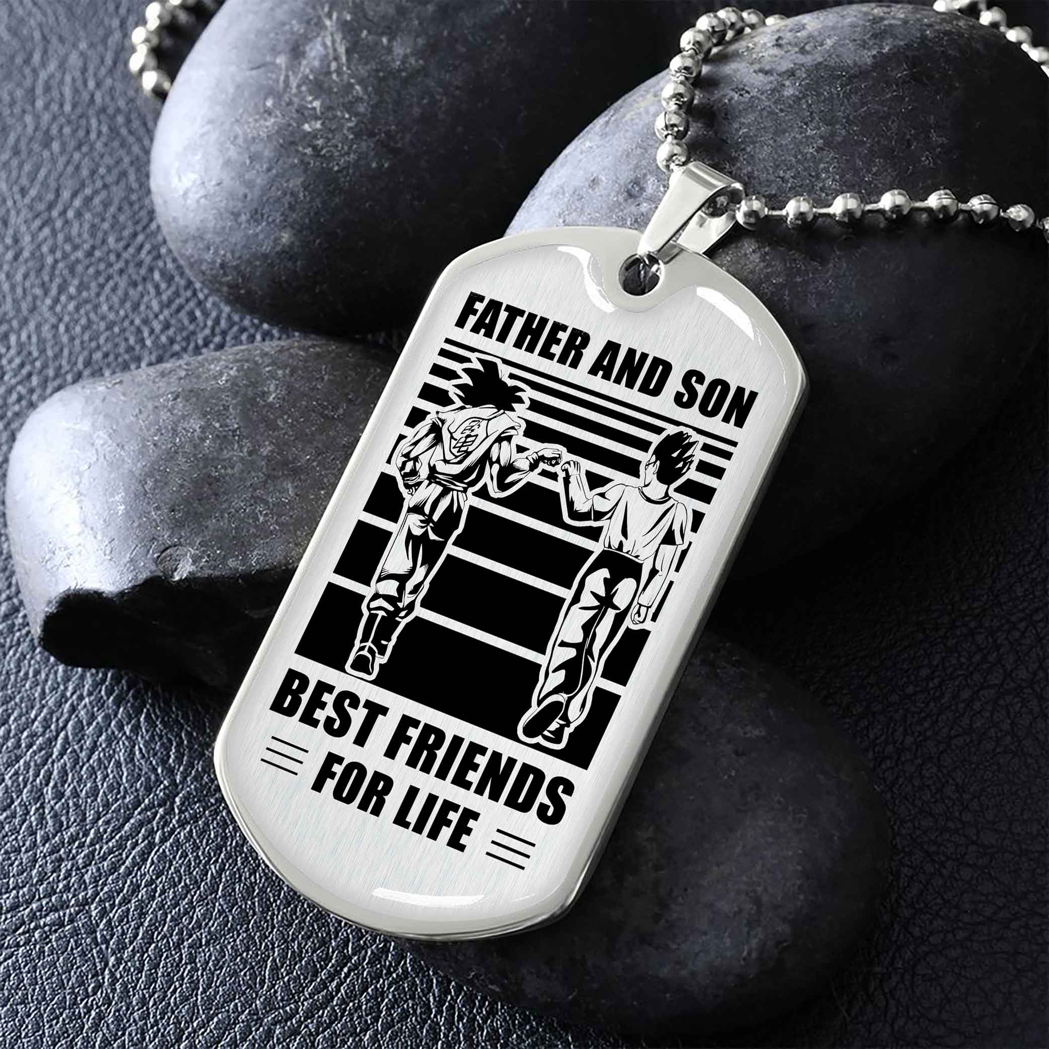 Soldier Military Chain Silver Plated 18K Gold Plated Father And Son Best Friend For Life Gift For Your Son