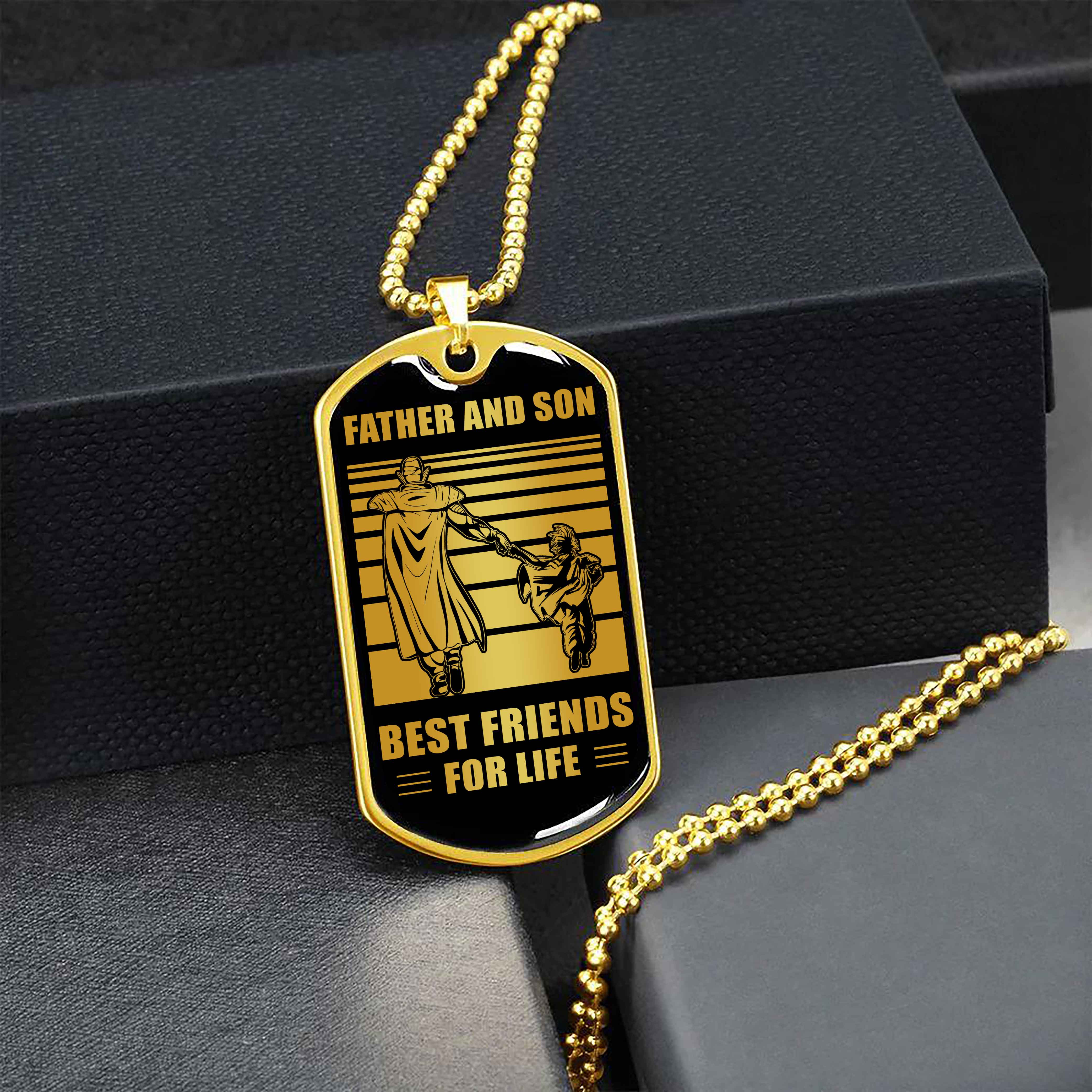 Soldier Military Chain Silver Plated 18K Gold Plated Father And Son Best Friend For Life Gift For Your Son