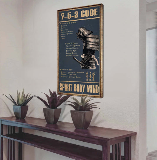 Samurai 7 5 3 Code New Vertical Poster Canvas Wall Art (VER2)