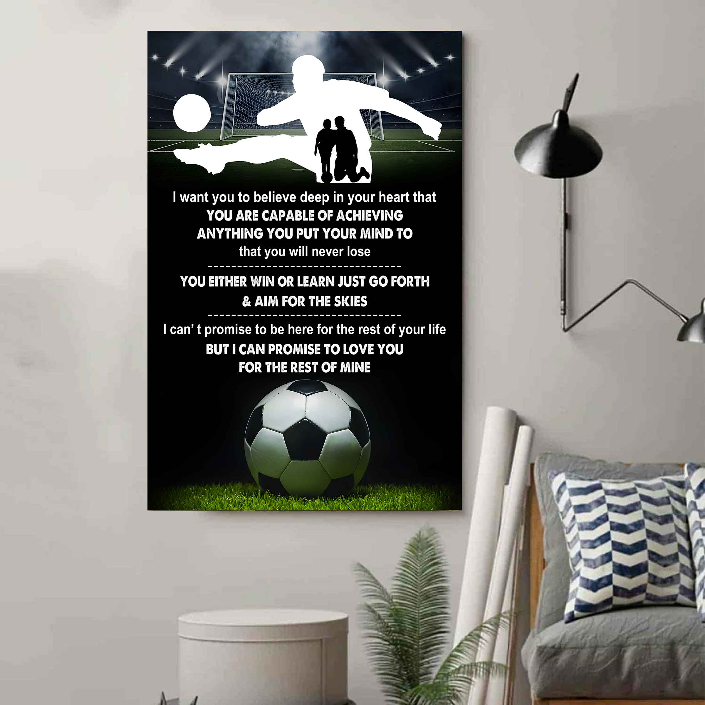 Poster Canvas To My Son You Will Never Lose You Either Win Or Learn - I Love You Gift From Dad