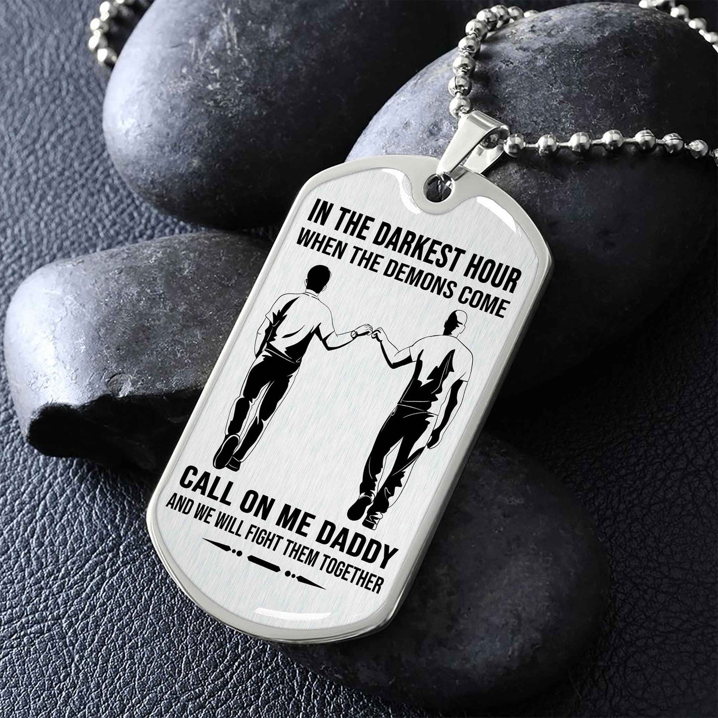 DRB GK Military Chain Silver Plated 18K Gold Plated Call On Me Daddy Gift For Your Dad