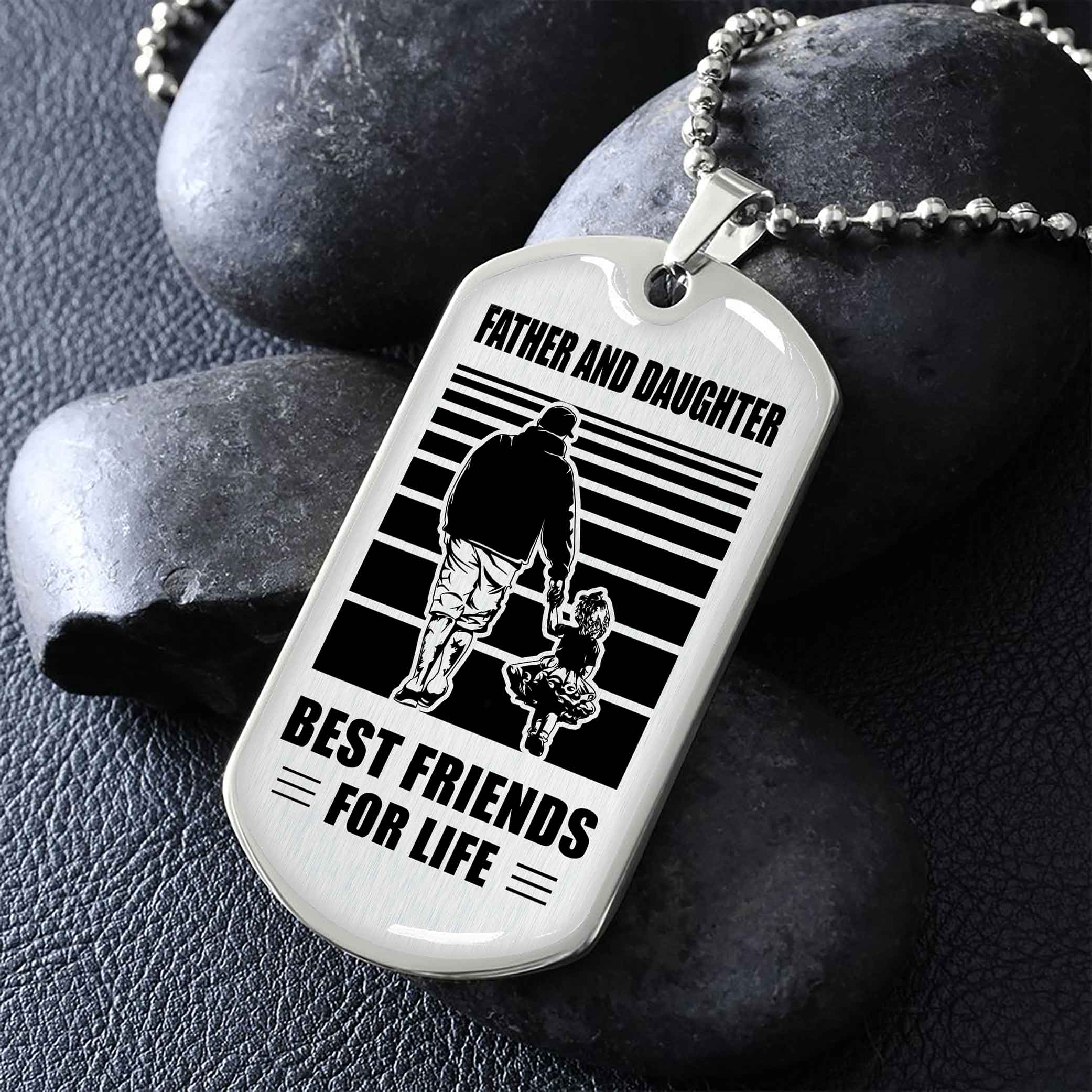 VGT_TR Military Chain Silver Plated 18K Gold Plated Father And Son Best Friend For Life Gift For Your Son