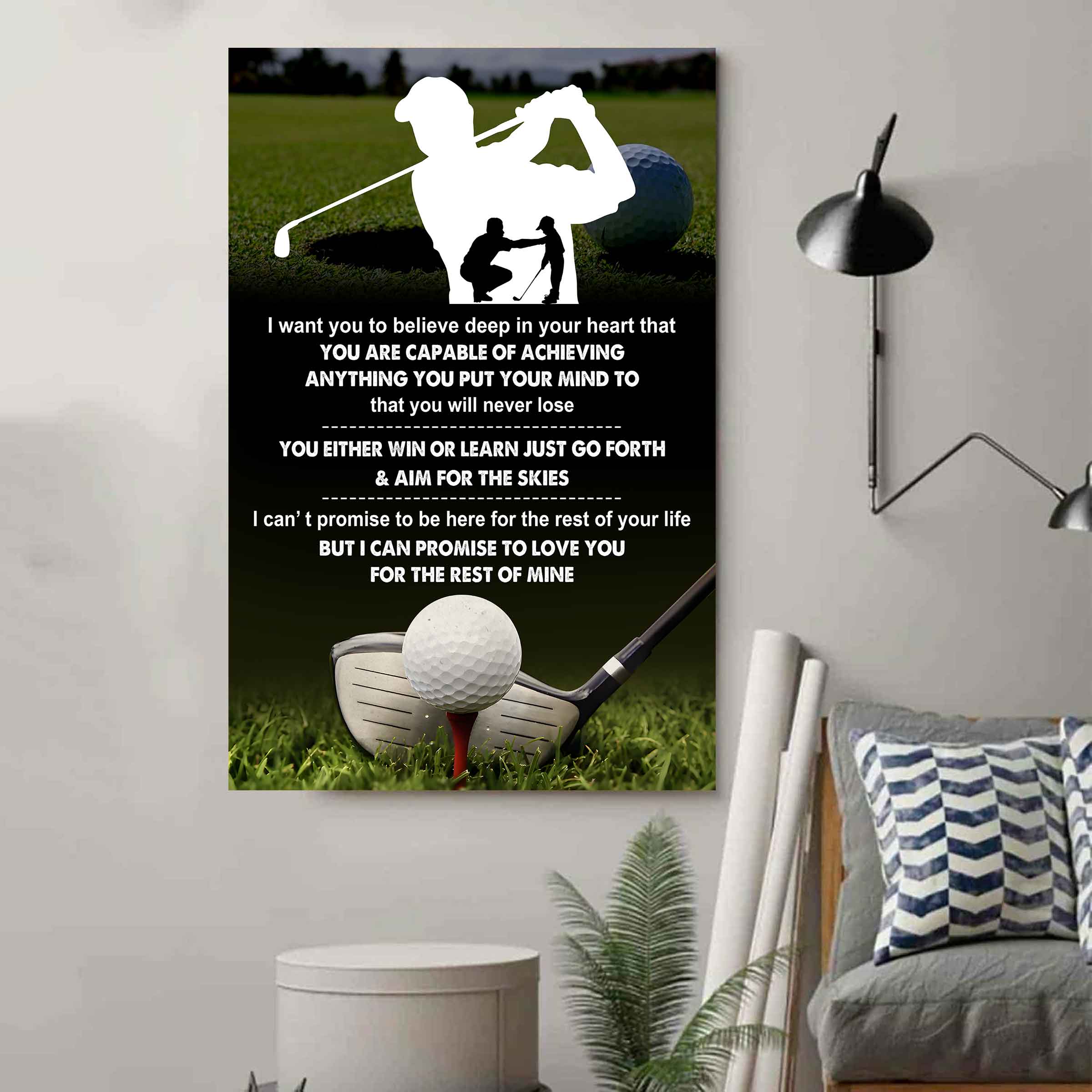 Poster Canvas To My Son You Will Never Lose You Either Win Or Learn - I Love You Gift From Dad