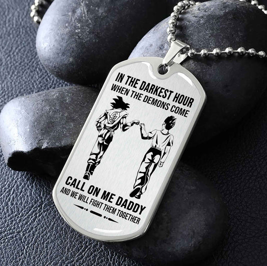 DRB GK Military Chain Silver Plated 18K Gold Plated Call On Me Daddy Gift For Your Dad