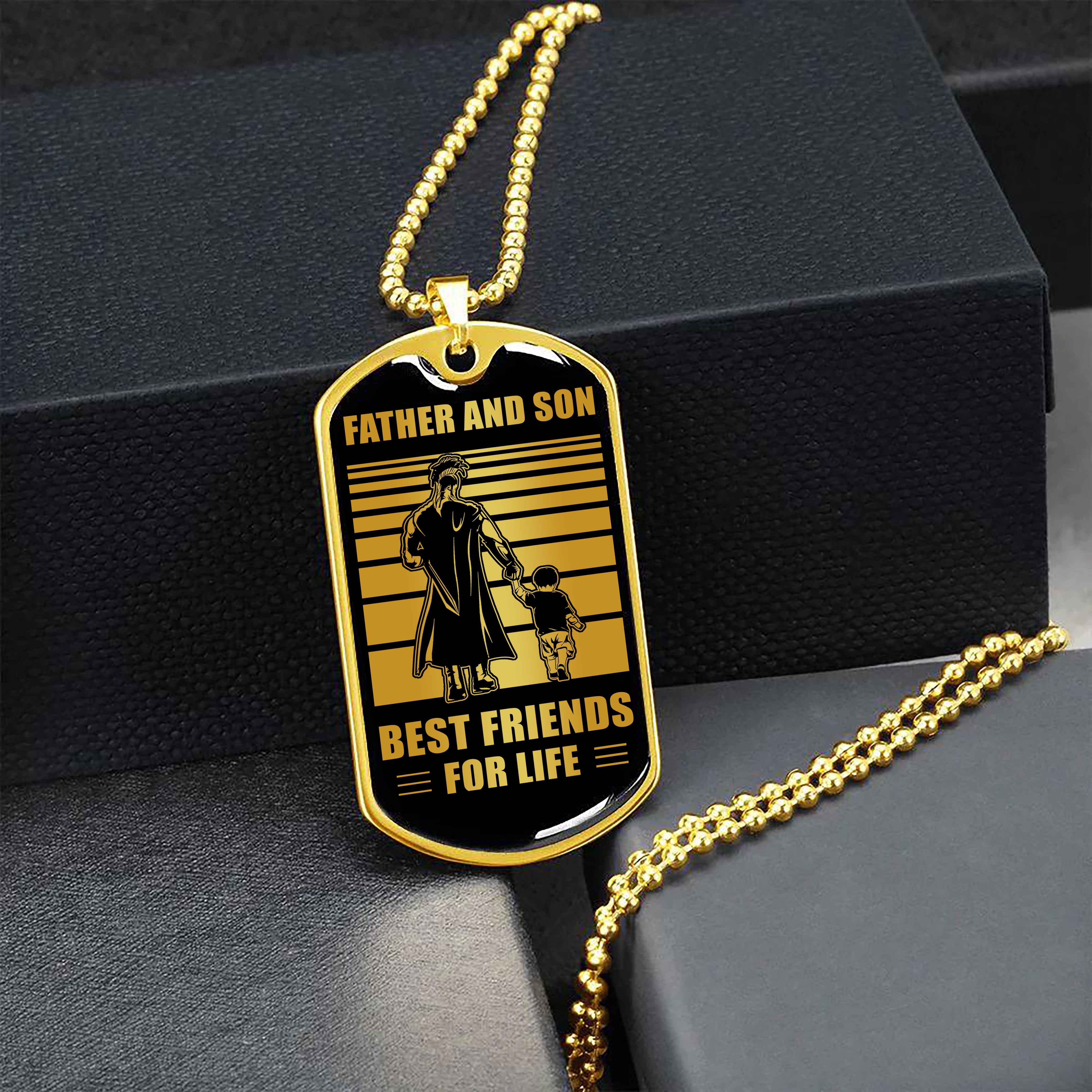 Soldier Military Chain Silver Plated 18K Gold Plated Father And Son Best Friend For Life Gift For Your Son