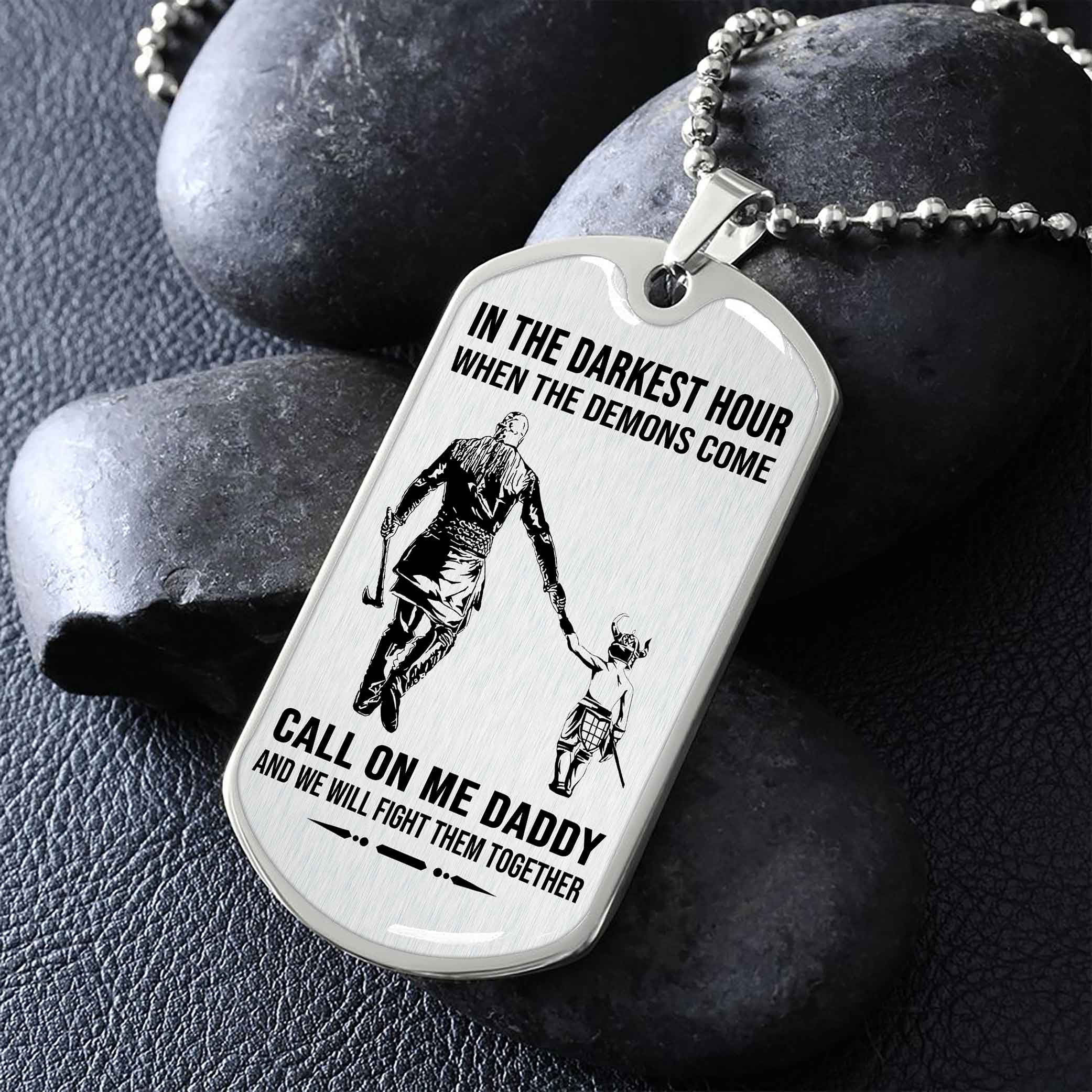 DRB Military Chain Silver Plated 18K Gold Plated Call On Me Daddy Gift For Your Dad