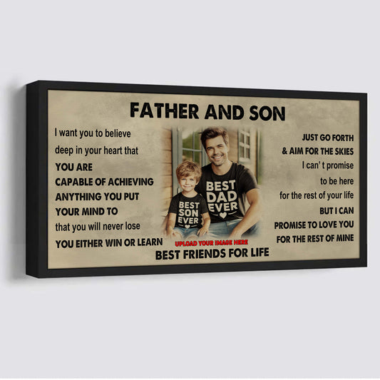Vikings Father And Son Best Friends For Life - Ver 2 You Will Never Lose Poster Canvas Gift For Son From Father