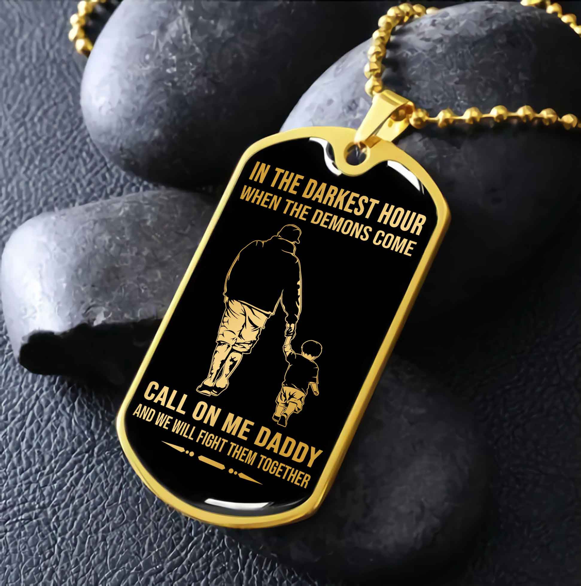 DRB Military Chain Silver Plated 18K Gold Plated Call On Me Daddy Gift For Your Dad