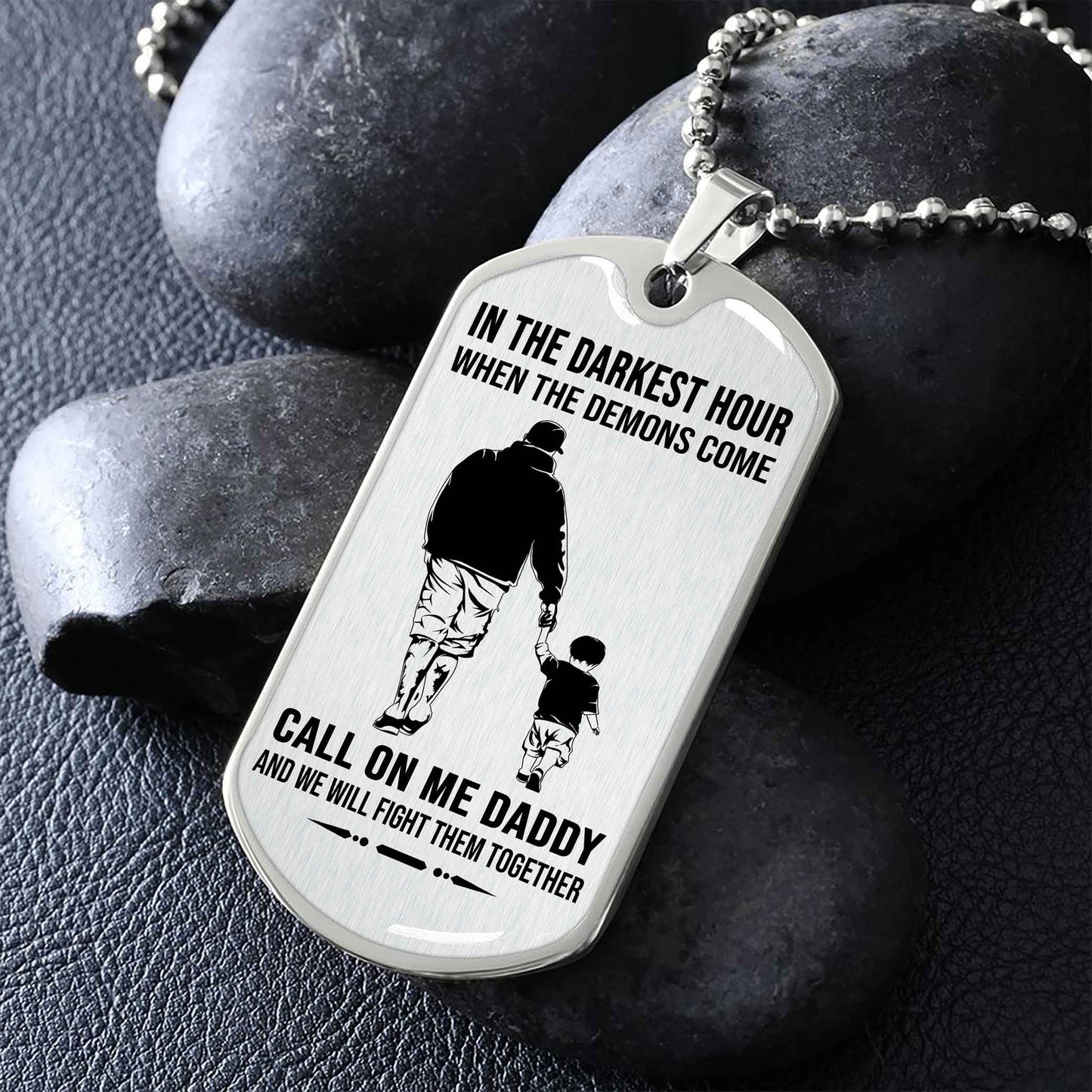 DRB GK Military Chain Silver Plated 18K Gold Plated Call On Me Daddy Gift For Your Dad