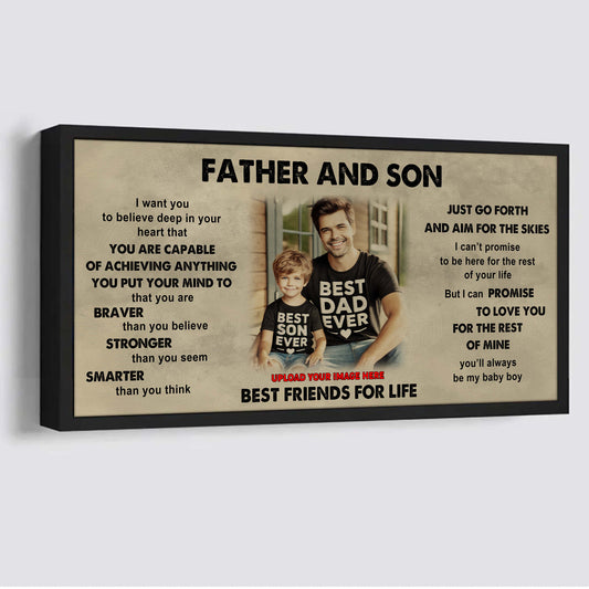 Vikings Father And Son Best Friends For Life - That You Are Braver Than You Believe Poster Canvas Gift For Son From Father