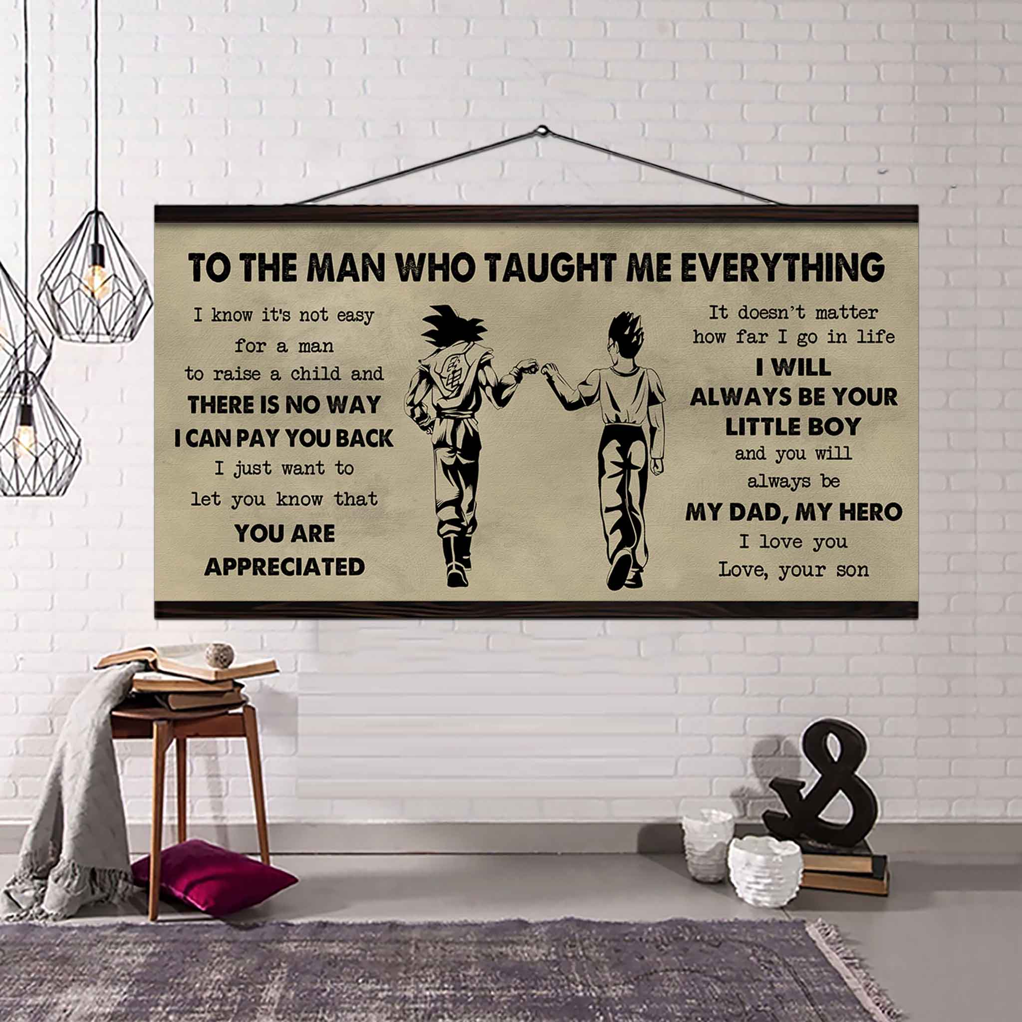 DRB Poster Horizontal Canvas To My DRB Dad I Know It's Not Easy To Raise A Child I Will Always Be Your Little Boy Gift From Son To Dad