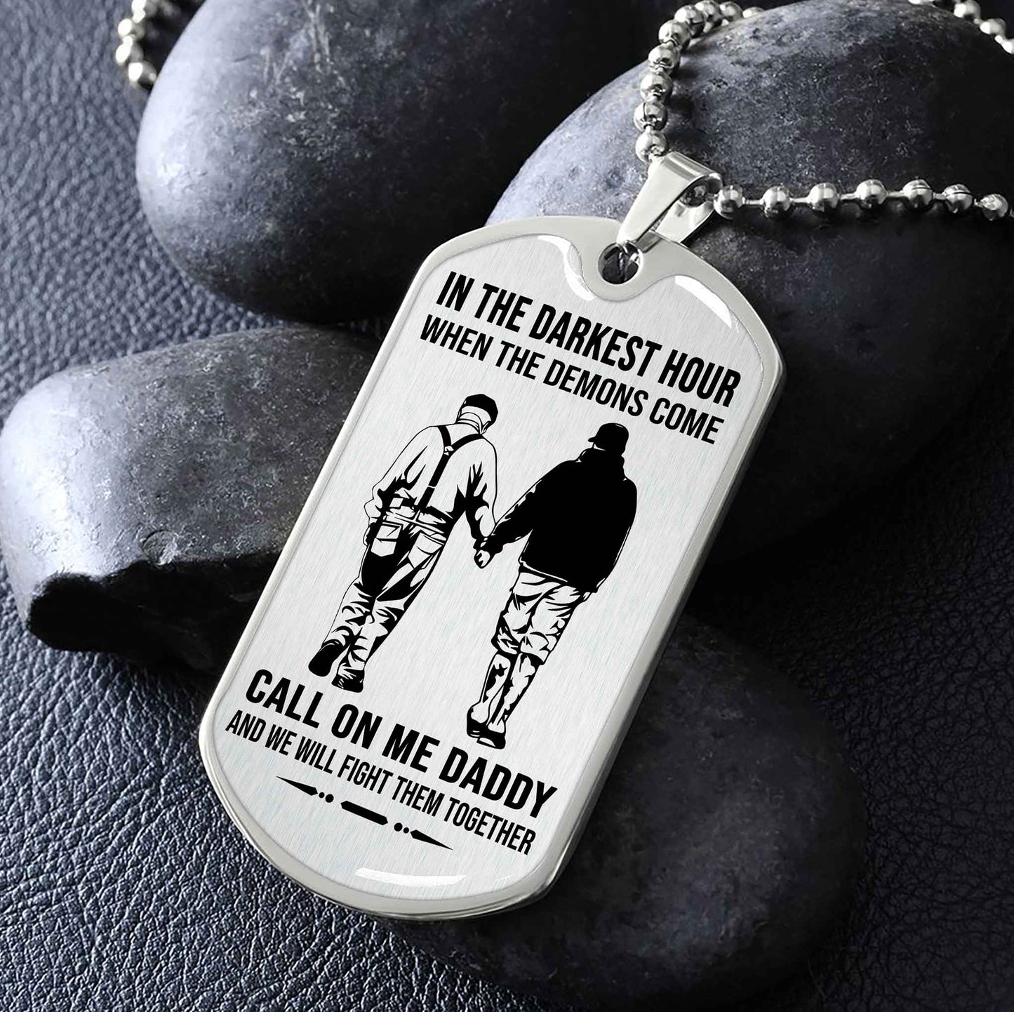 DRB GK Military Chain Silver Plated 18K Gold Plated Call On Me Daddy Gift For Your Dad