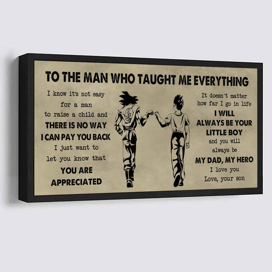 DRB Poster Horizontal Canvas To My DRB Dad I Know It's Not Easy To Raise A Child I Will Always Be Your Little Boy Gift From Son To Dad