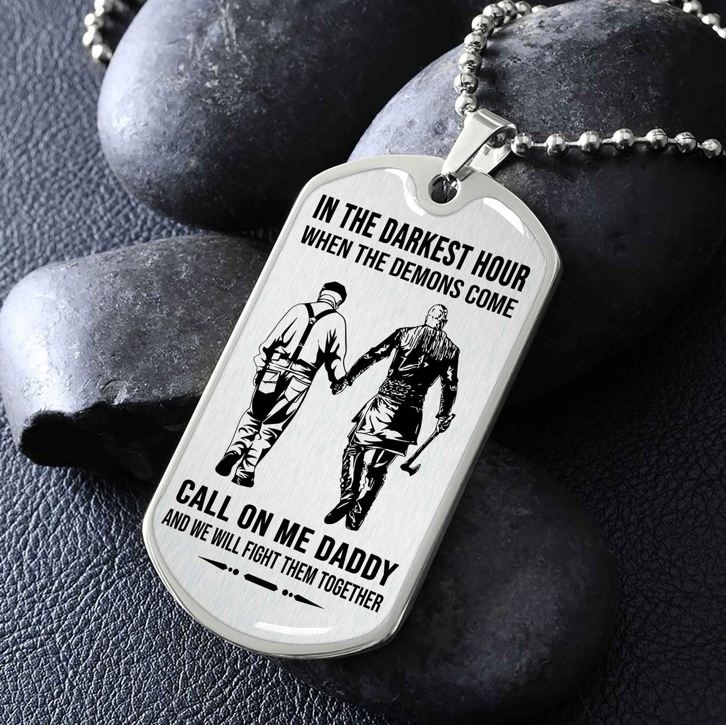 DRB GK Military Chain Silver Plated 18K Gold Plated Call On Me Daddy Gift For Your Dad