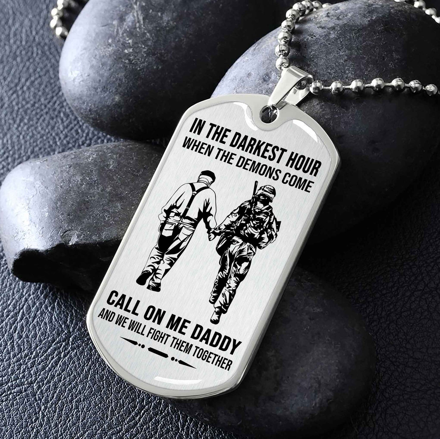 DRB VGT Military Chain Silver Plated 18K Gold Plated Call On Me Daddy Gift For Your Dad