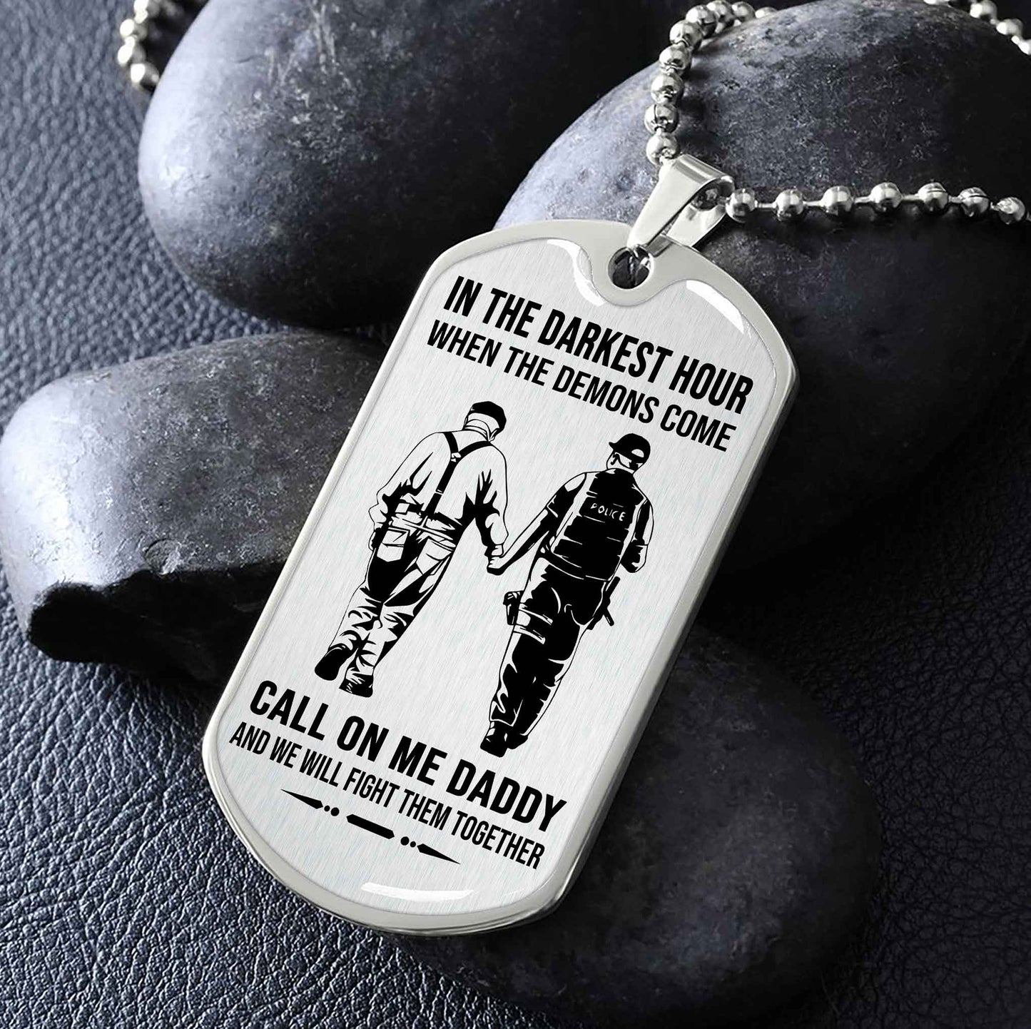 DRB GK Military Chain Silver Plated 18K Gold Plated Call On Me Daddy Gift For Your Dad