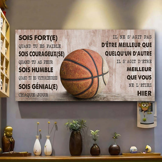 Fren Basketball Il ne s'agit pas d'ĂȘtre meilleur que quelqu'un d'autre, il s'agit d'ĂȘtre meilleur que vous ne l'Ă©tiez hier.
