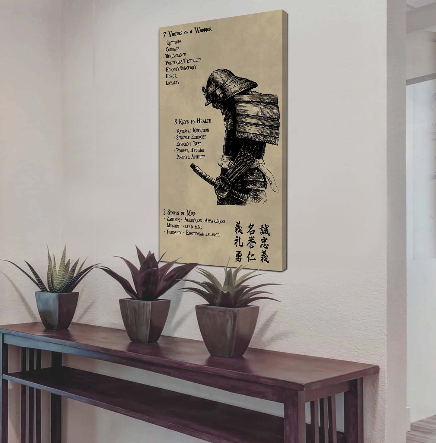 Samurai 7 5 3 Code New Vertical Poster Canvas Wall Art