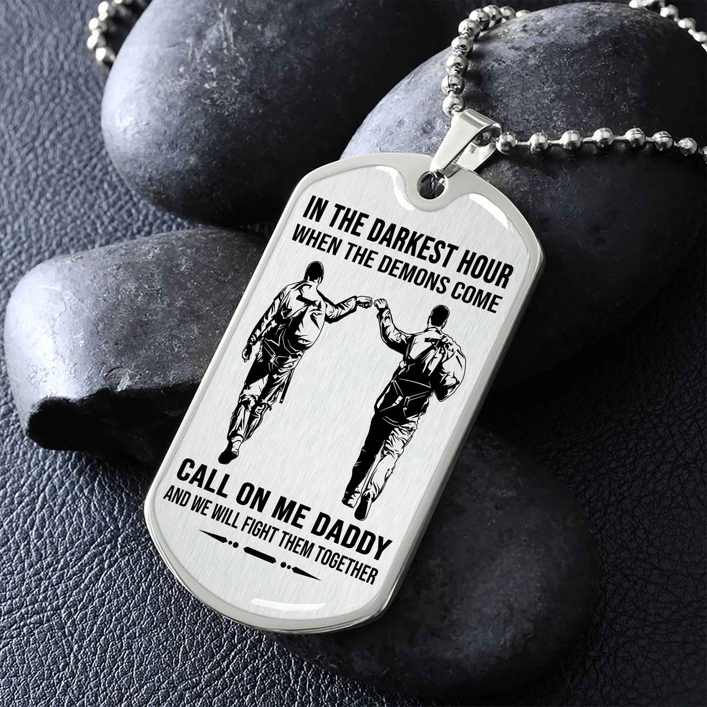DRB GK Military Chain Silver Plated 18K Gold Plated Call On Me Daddy Gift For Your Dad
