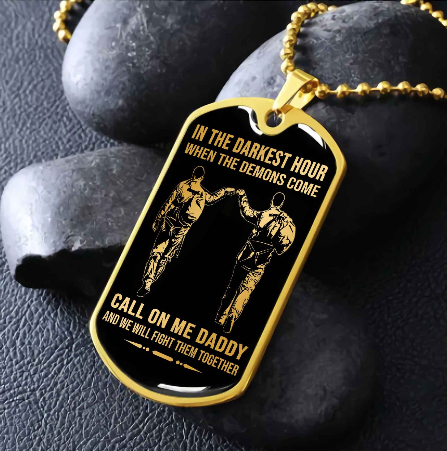 DRB VGT Military Chain Silver Plated 18K Gold Plated Call On Me Daddy Gift For Your Dad