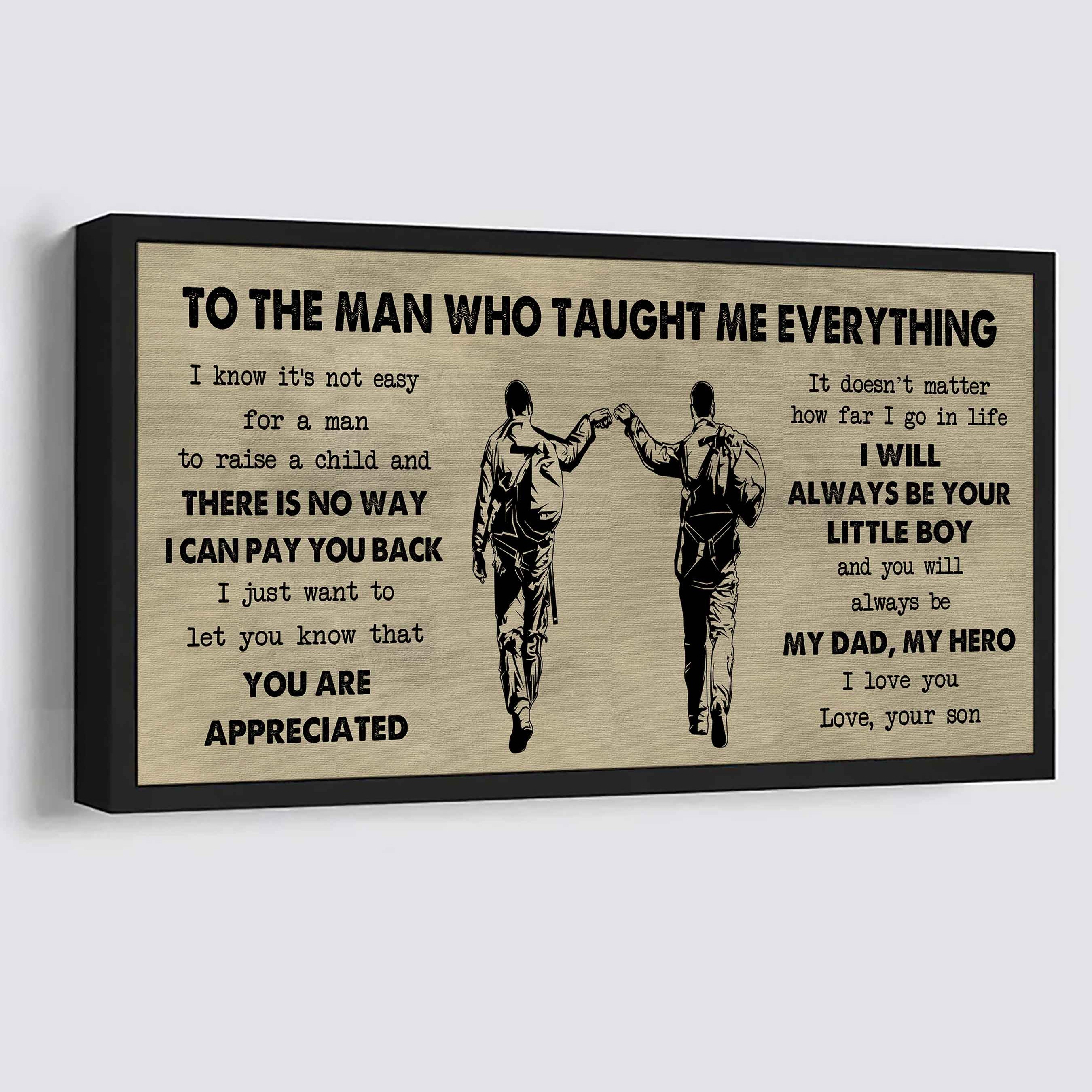 DRB Poster Horizontal Canvas To My DRB Dad I Know It's Not Easy To Raise A Child I Will Always Be Your Little Boy Gift From Son To Dad