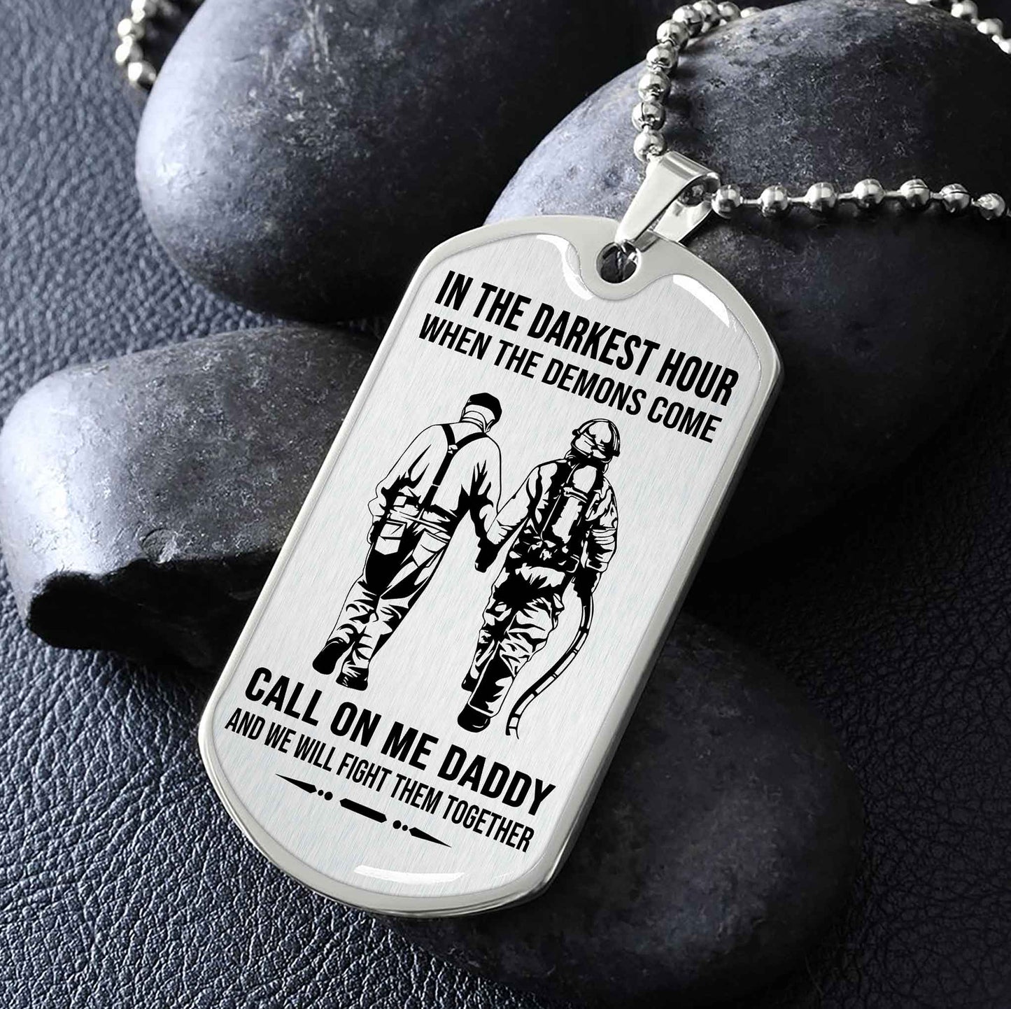 DRB GK Military Chain Silver Plated 18K Gold Plated Call On Me Daddy Gift For Your Dad