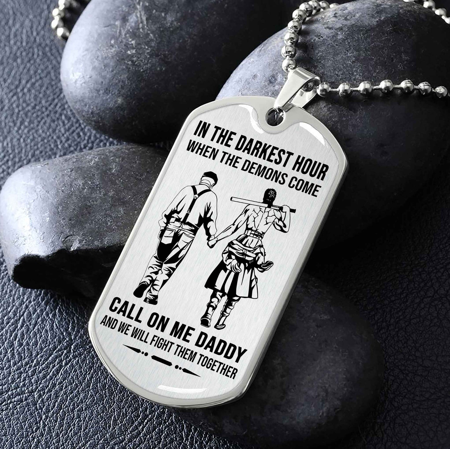 DRB GK Military Chain Silver Plated 18K Gold Plated Call On Me Daddy Gift For Your Dad