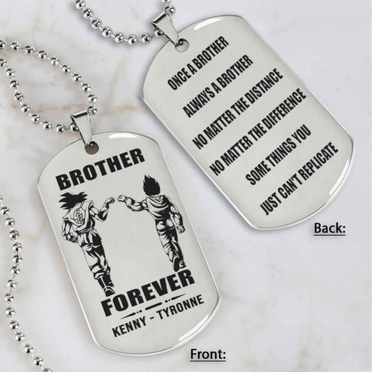 Personalized double sided dog tag call on me brother gift for brother dog tag for brother Once a brother always a brother