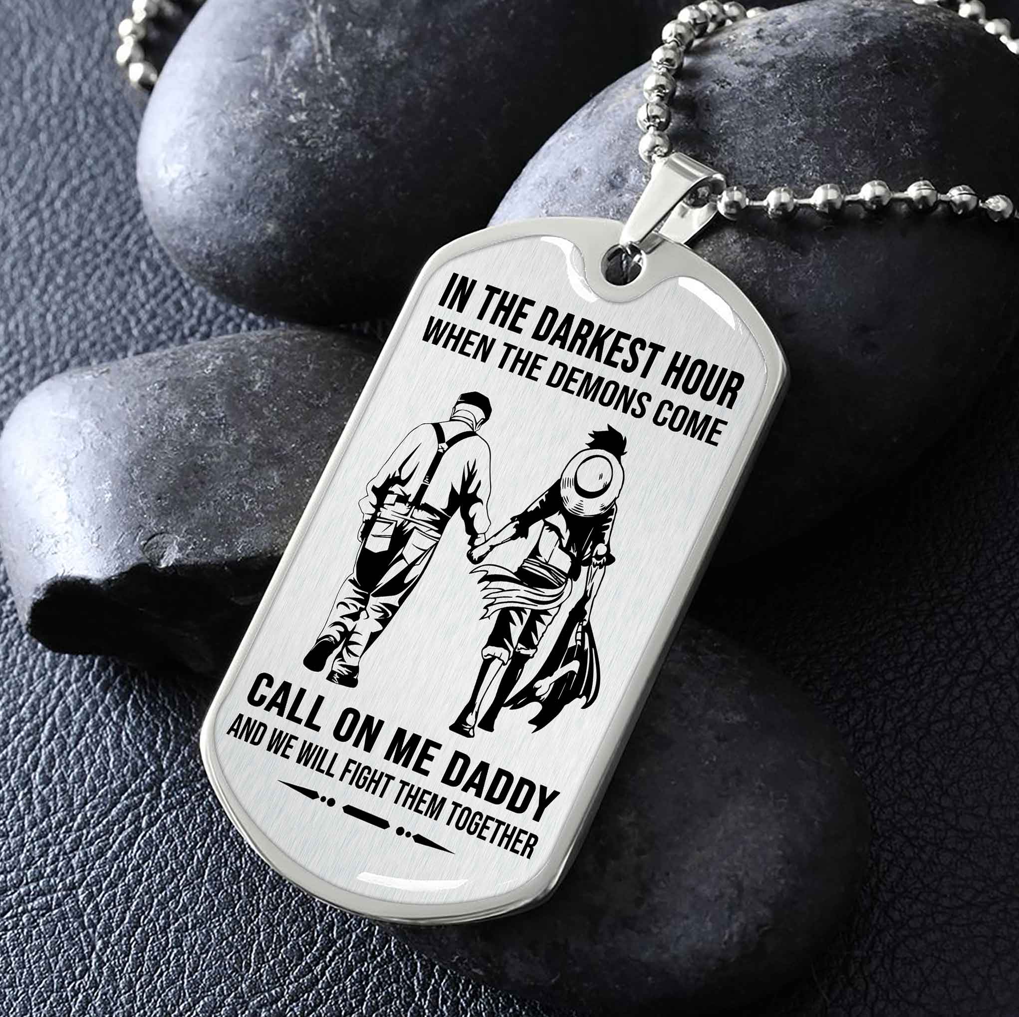 DRB PC Military Chain Silver Plated 18K Gold Plated Call On Me Daddy Gift For Your Dad