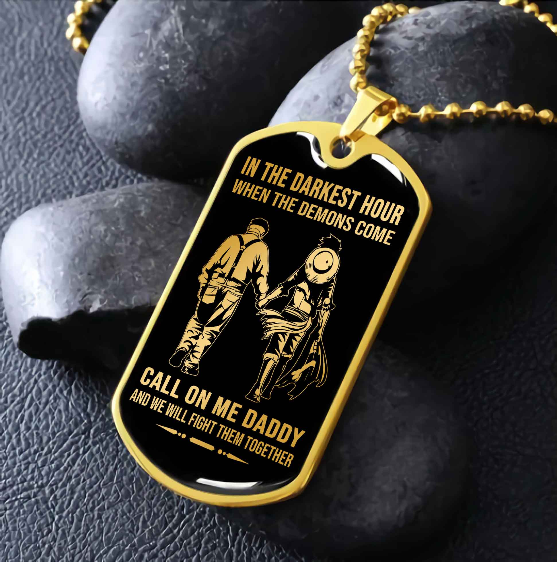 DRB Military Chain Silver Plated 18K Gold Plated Call On Me Daddy Gift For Your Dad