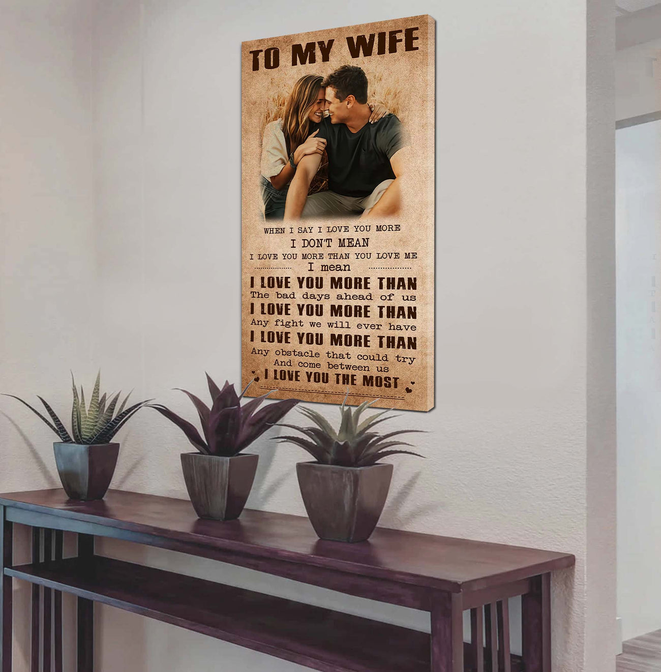 Samurai Poster Canvas To My Wife When I Say I Love You More - I Love You The Most Gift For Your Wife