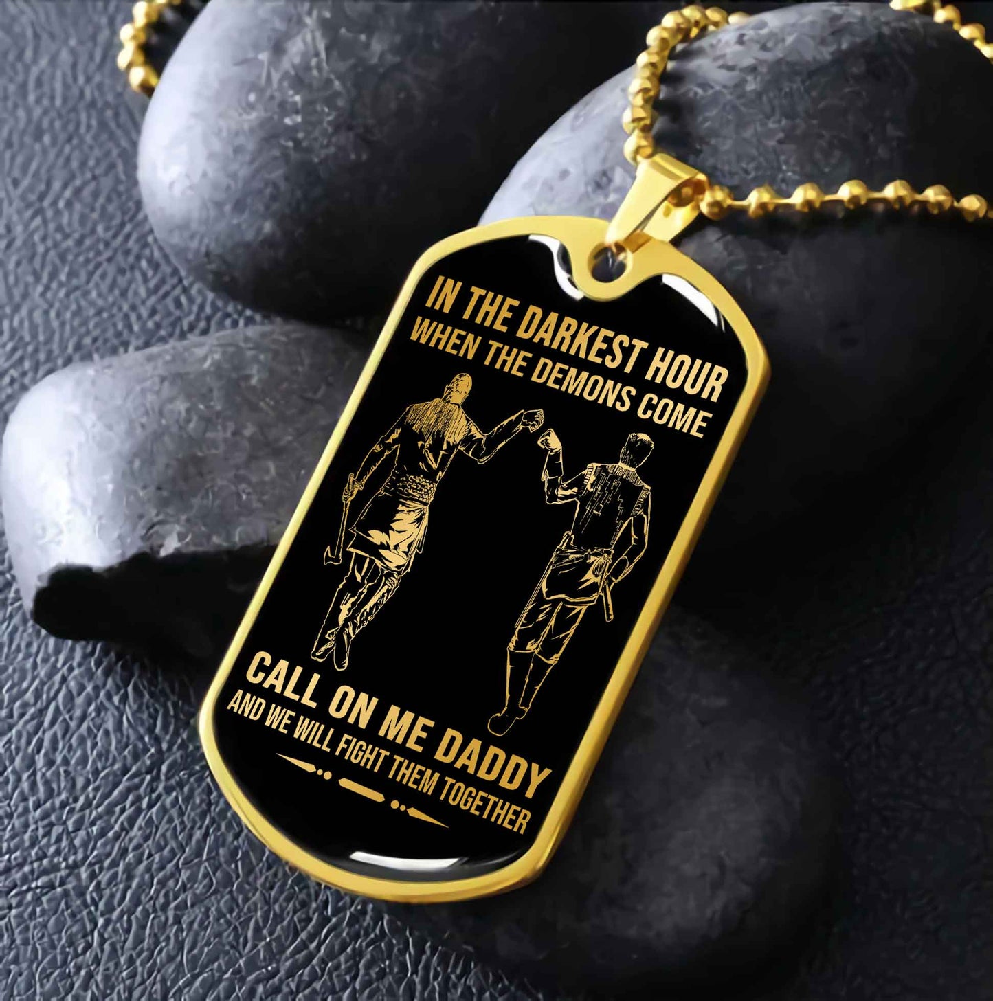 DRB VGT Military Chain Silver Plated 18K Gold Plated Call On Me Daddy Gift For Your Dad