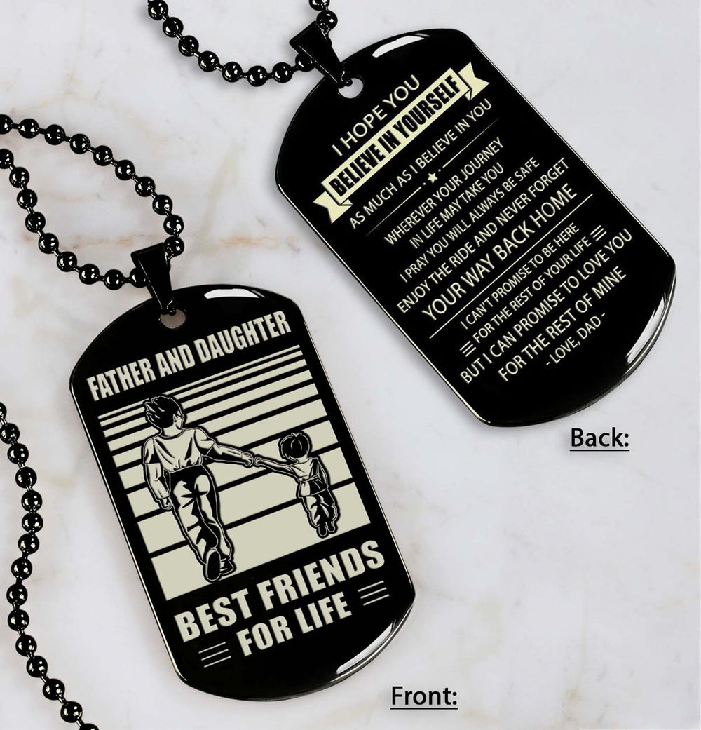 Police Personalized Double Sided Dog Tag Father And Son Best Friends For Life - Message on the back side