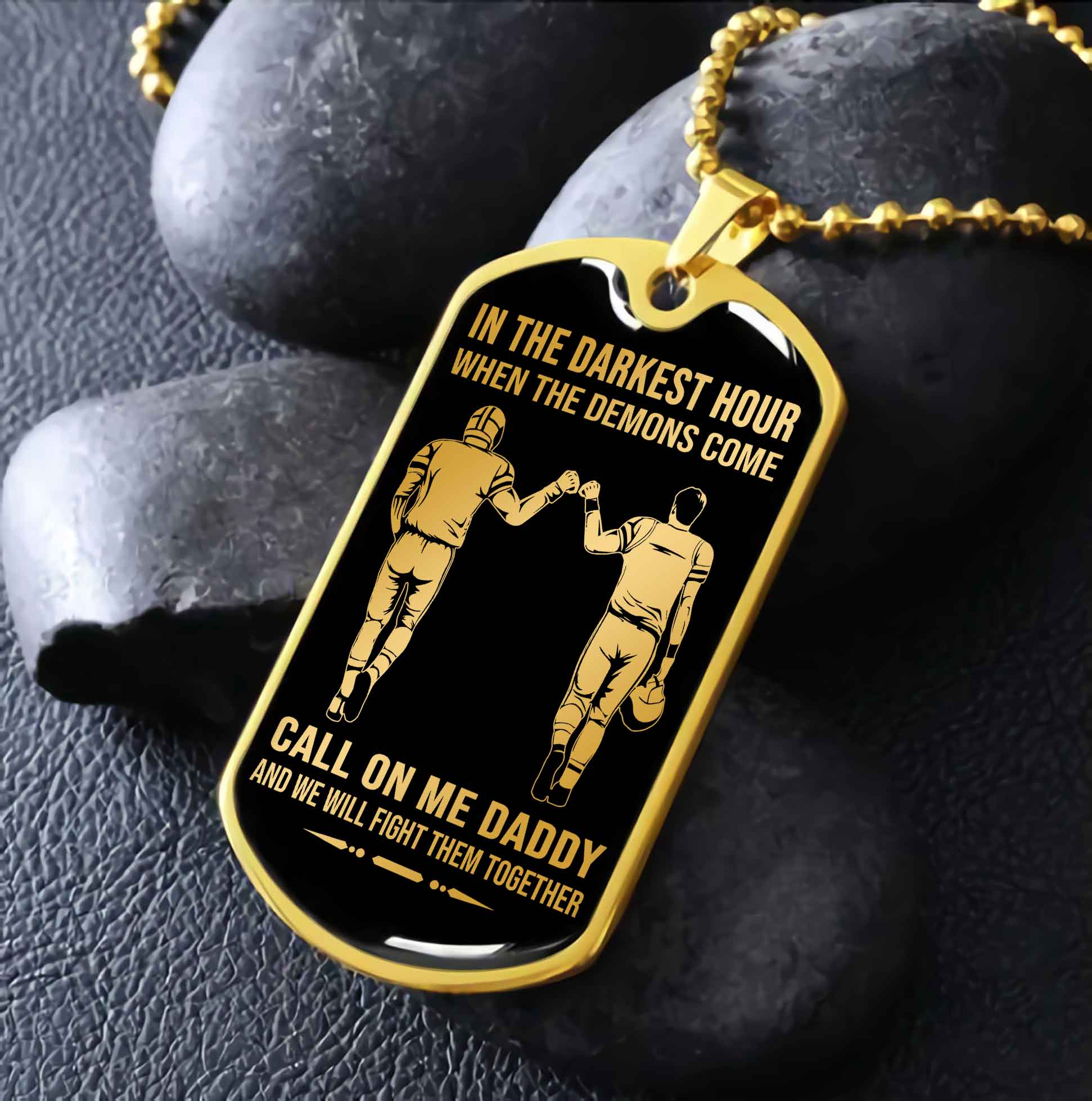DRB Military Chain Silver Plated 18K Gold Plated Call On Me Daddy Gift For Your Dad