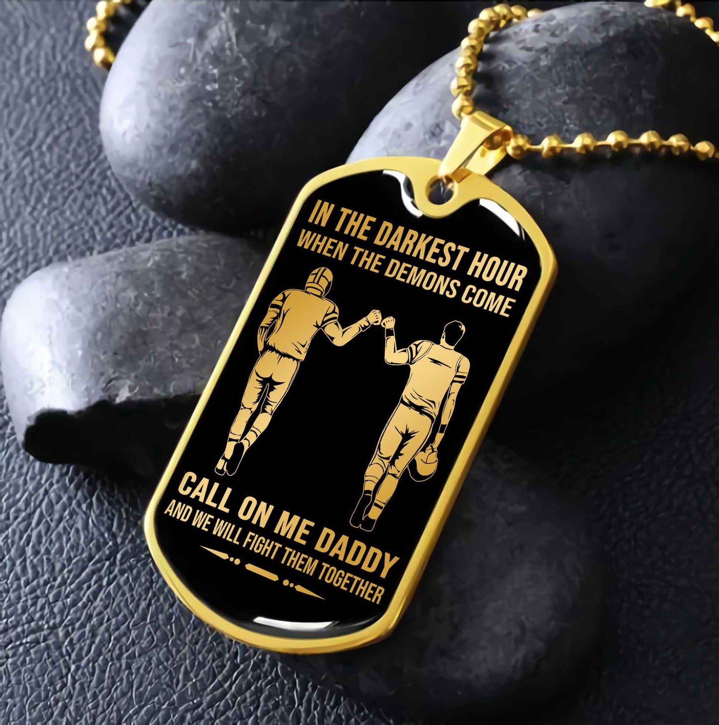 DRB GK Military Chain Silver Plated 18K Gold Plated Call On Me Daddy Gift For Your Dad