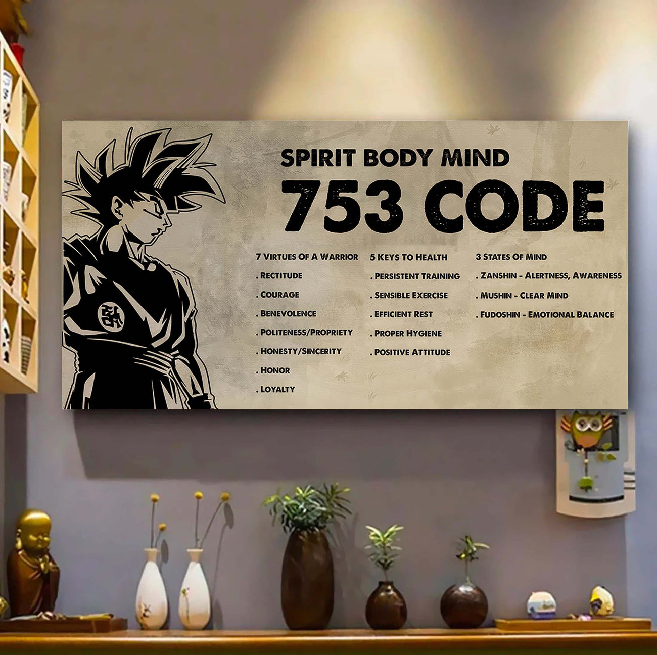 KNIGH TEAMPLAR Poster Canvas 7 5 3 Code Motivation Quotes
