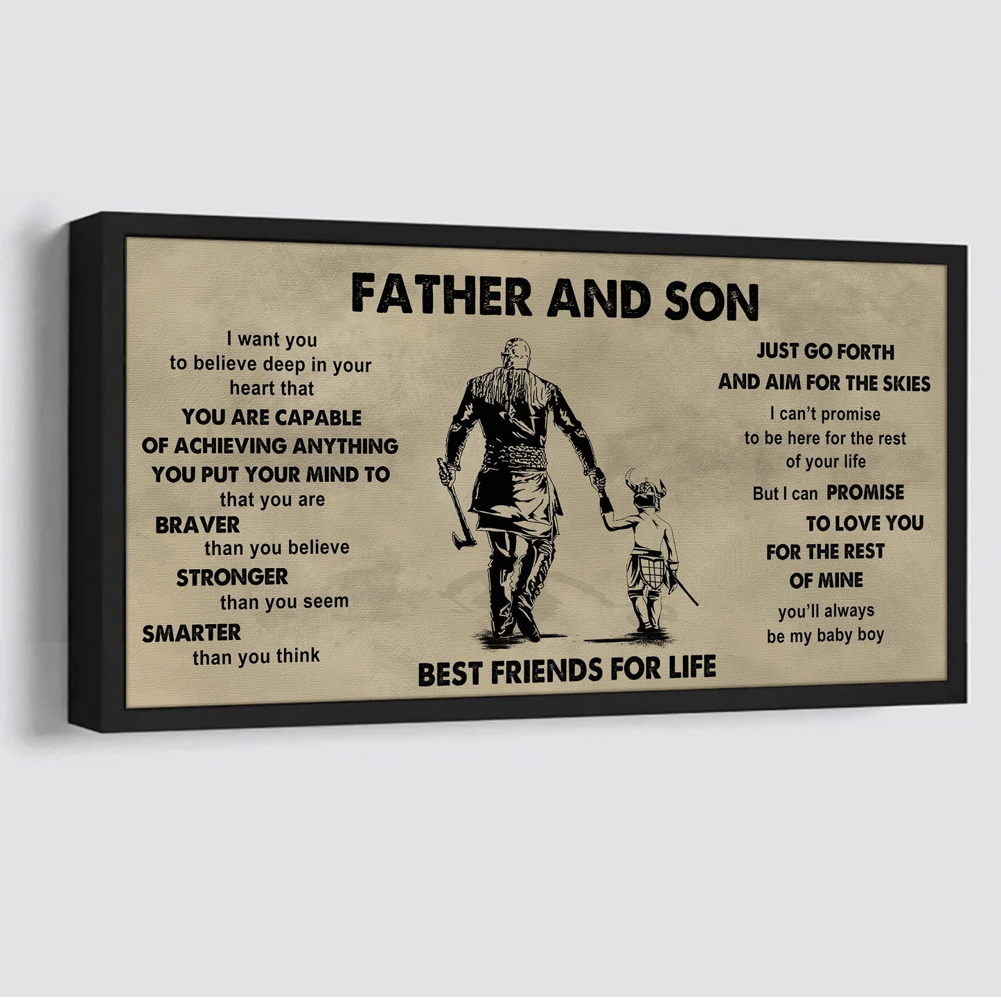 Vikings Father And Daughter Best Friends For Life - That You Are Braver Than You Believe Poster Canvas Gift For Daughter From Father