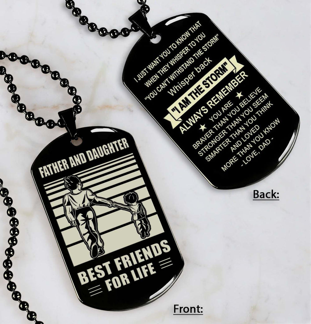 Police Personalized Double Sided Dog Tag Father And Son Best Friends For Life - Message on the back side