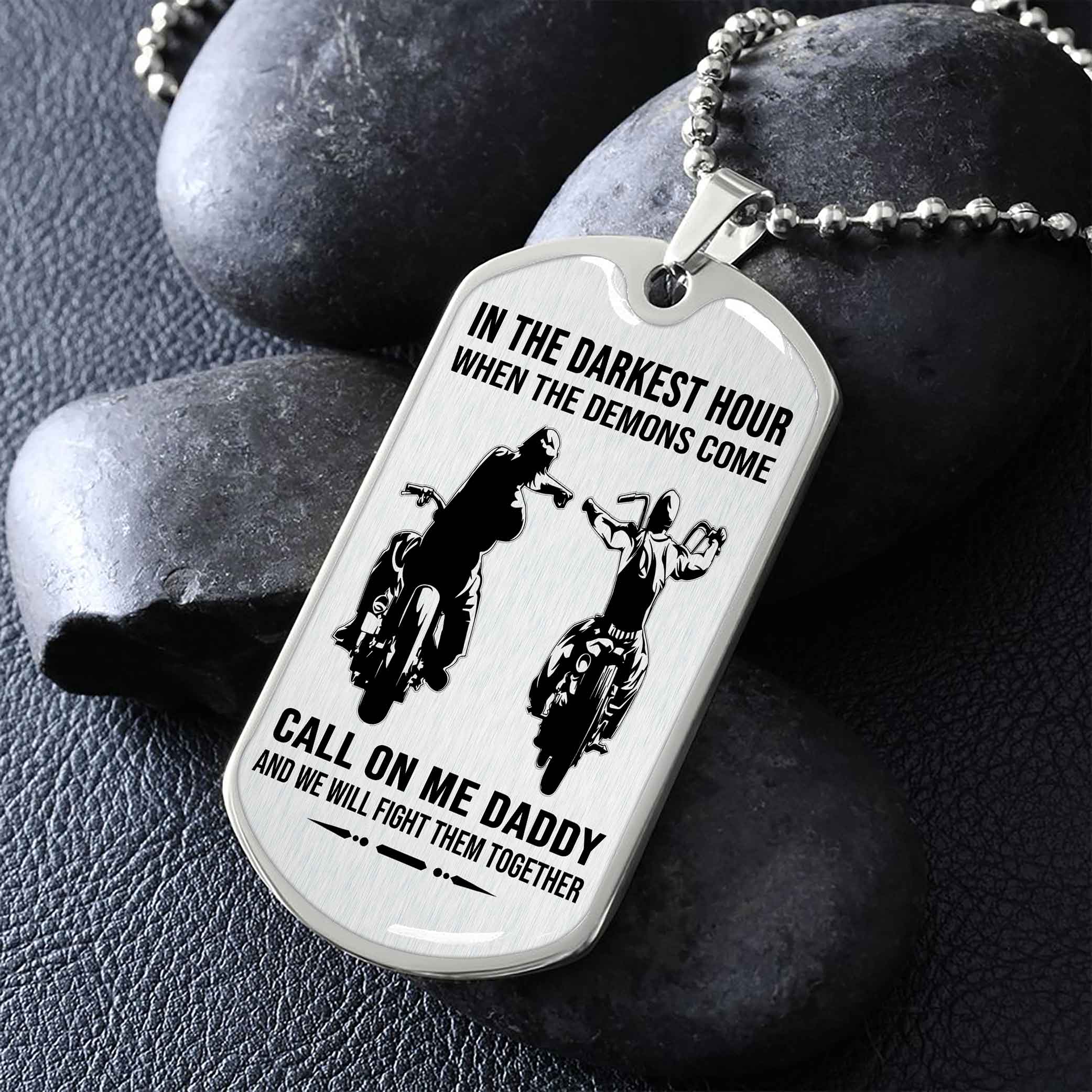 DRB Military Chain Silver Plated 18K Gold Plated Call On Me Daddy Gift For Your Dad