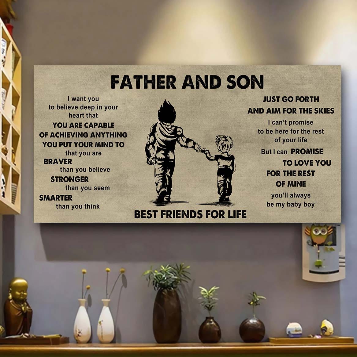 Vikings Father And Son Best Friends For Life - That You Are Braver Than You Believe Poster Canvas Gift For Son From Father