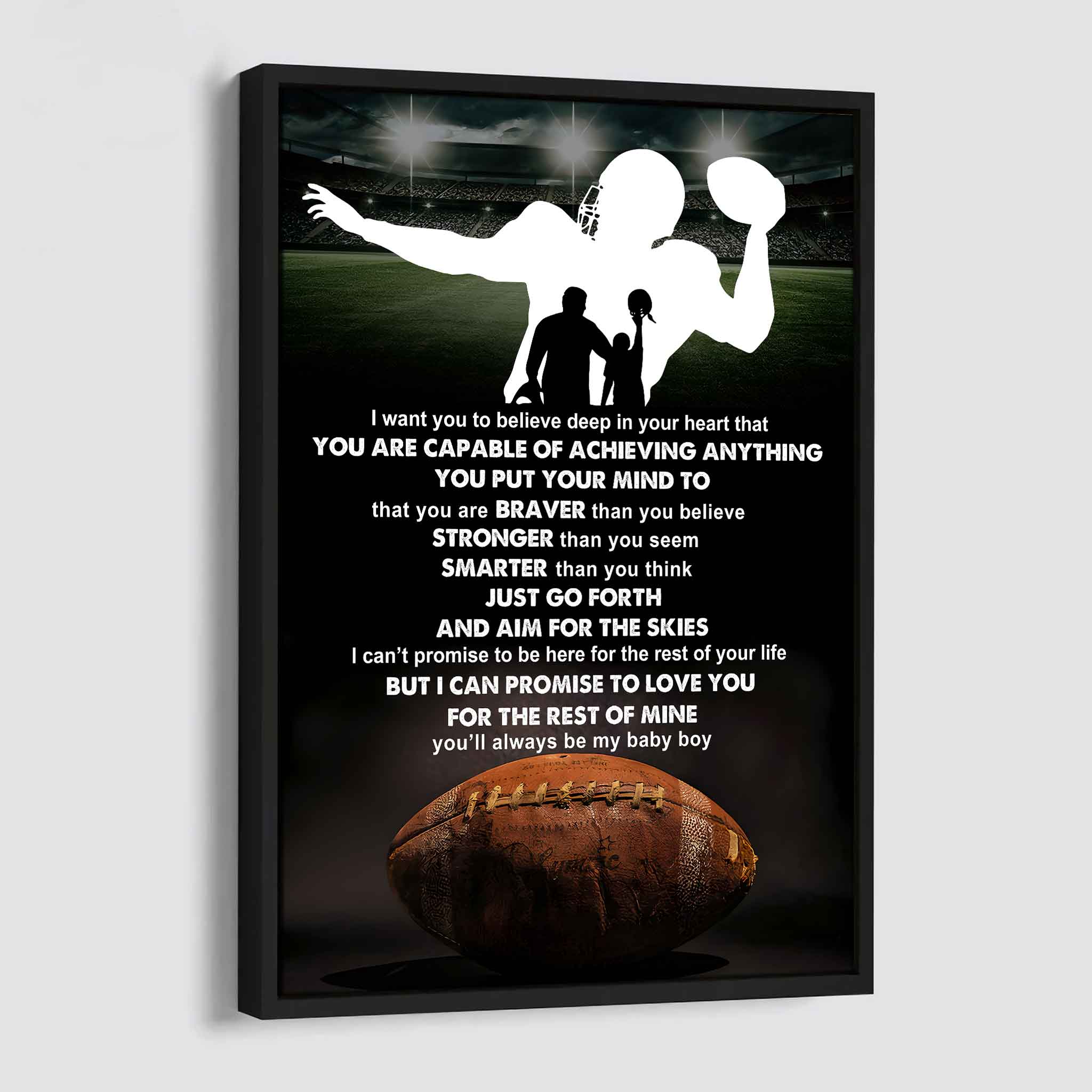 Poster Canvas To My Son You Put Your Mind To That You Are Braver Gift From Dad