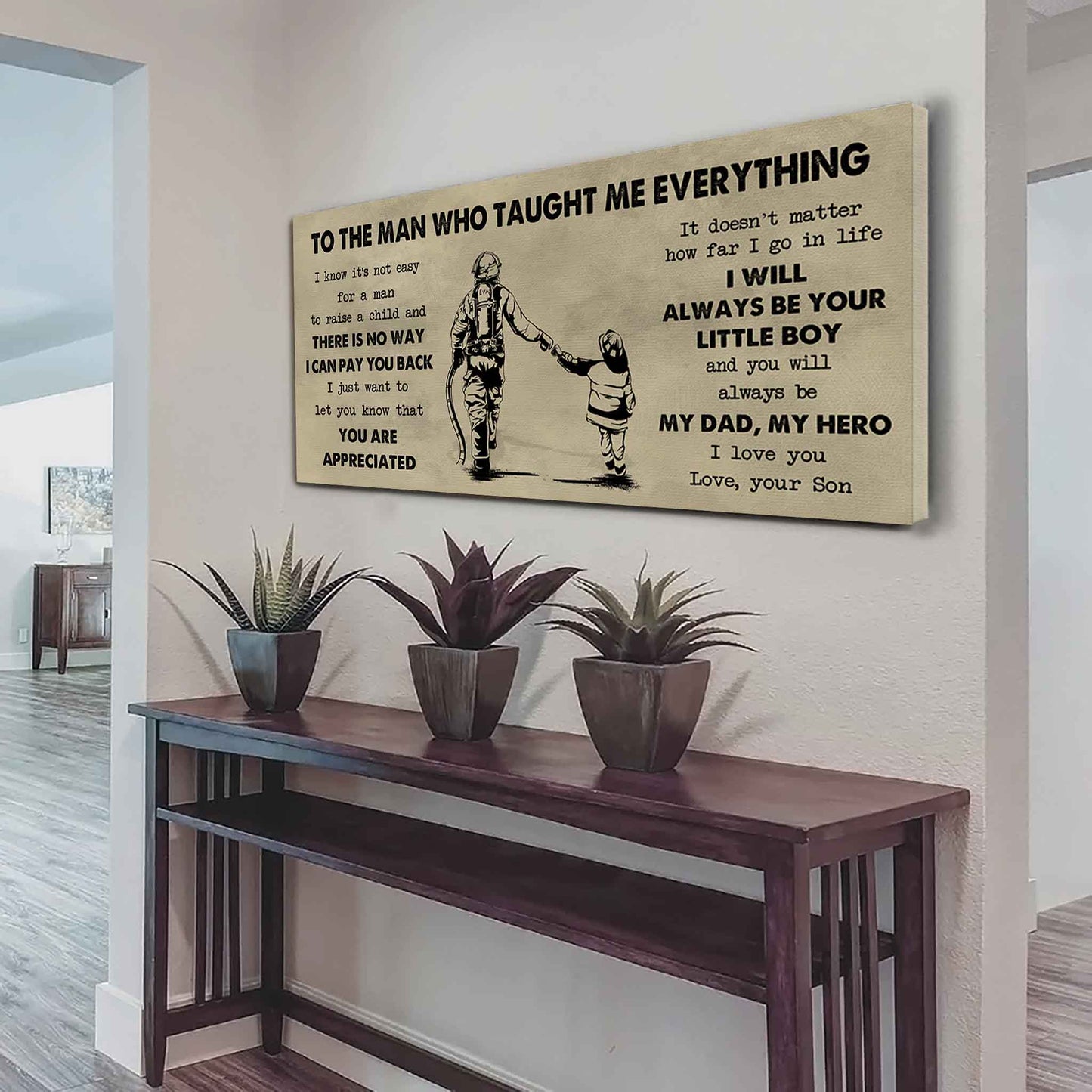 Soldier To The Man Who Taught Me Everything - You Will Always Be My Hero Poster Canvas Gift For Father - Photo Upload