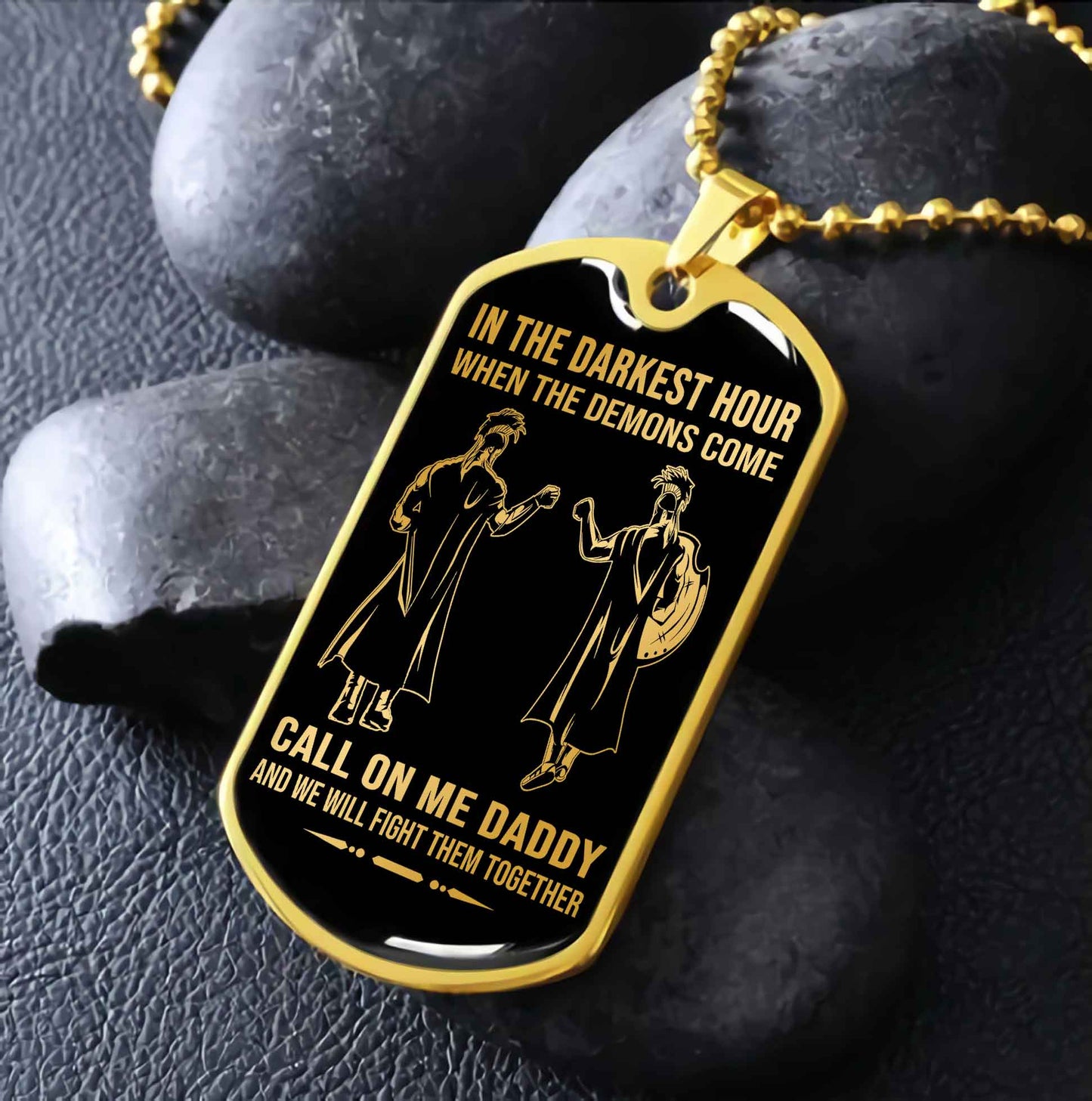 DRB VGT Military Chain Silver Plated 18K Gold Plated Call On Me Daddy Gift For Your Dad