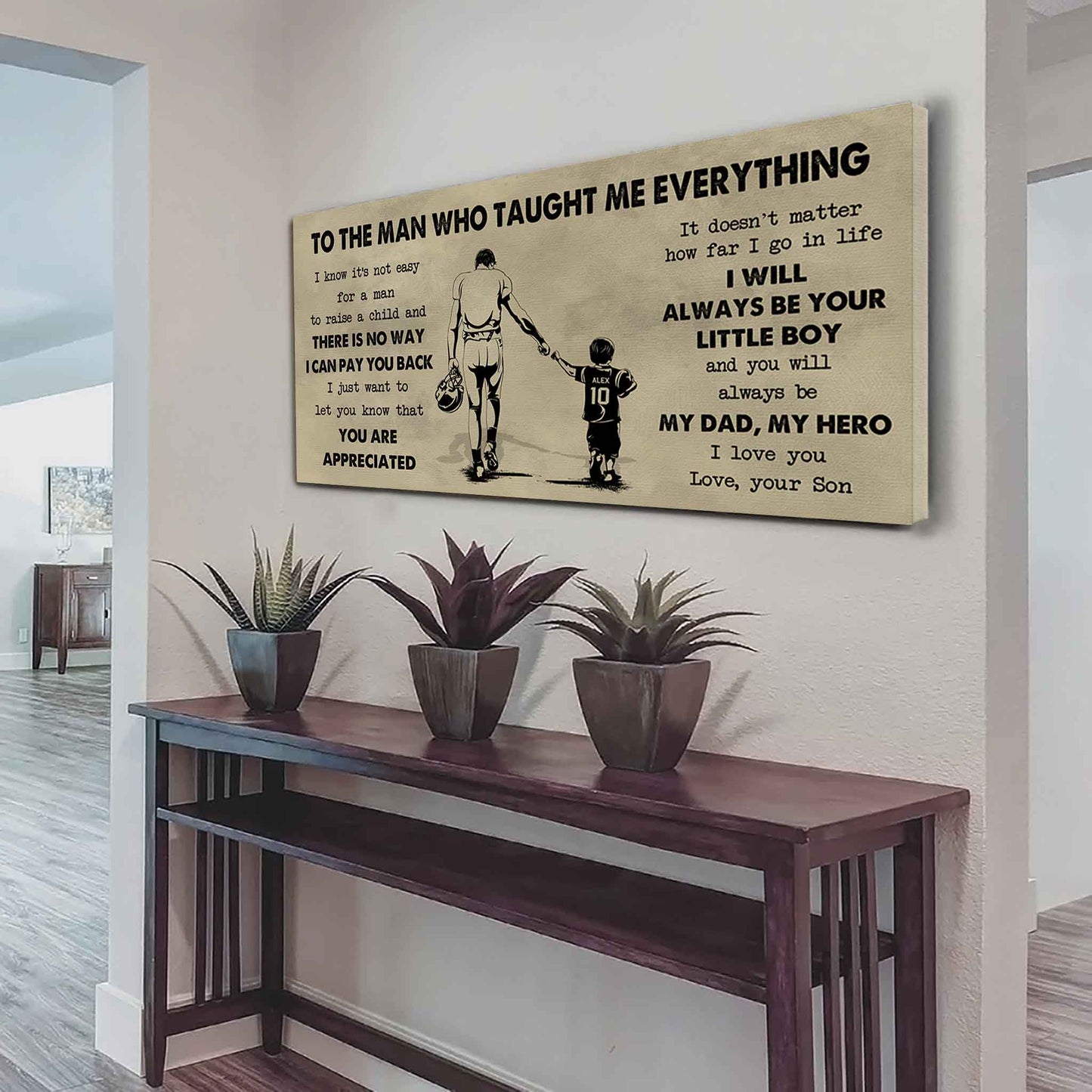 Soldier To The Man Who Taught Me Everything - You Will Always Be My Hero Poster Canvas Gift For Father - Photo Upload