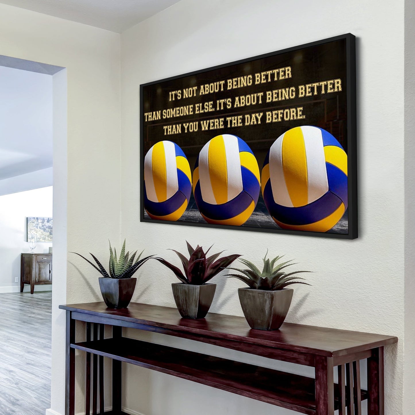 Softball customizable poster canvas - It is not about better than someone else, It is about being better than you were the day before