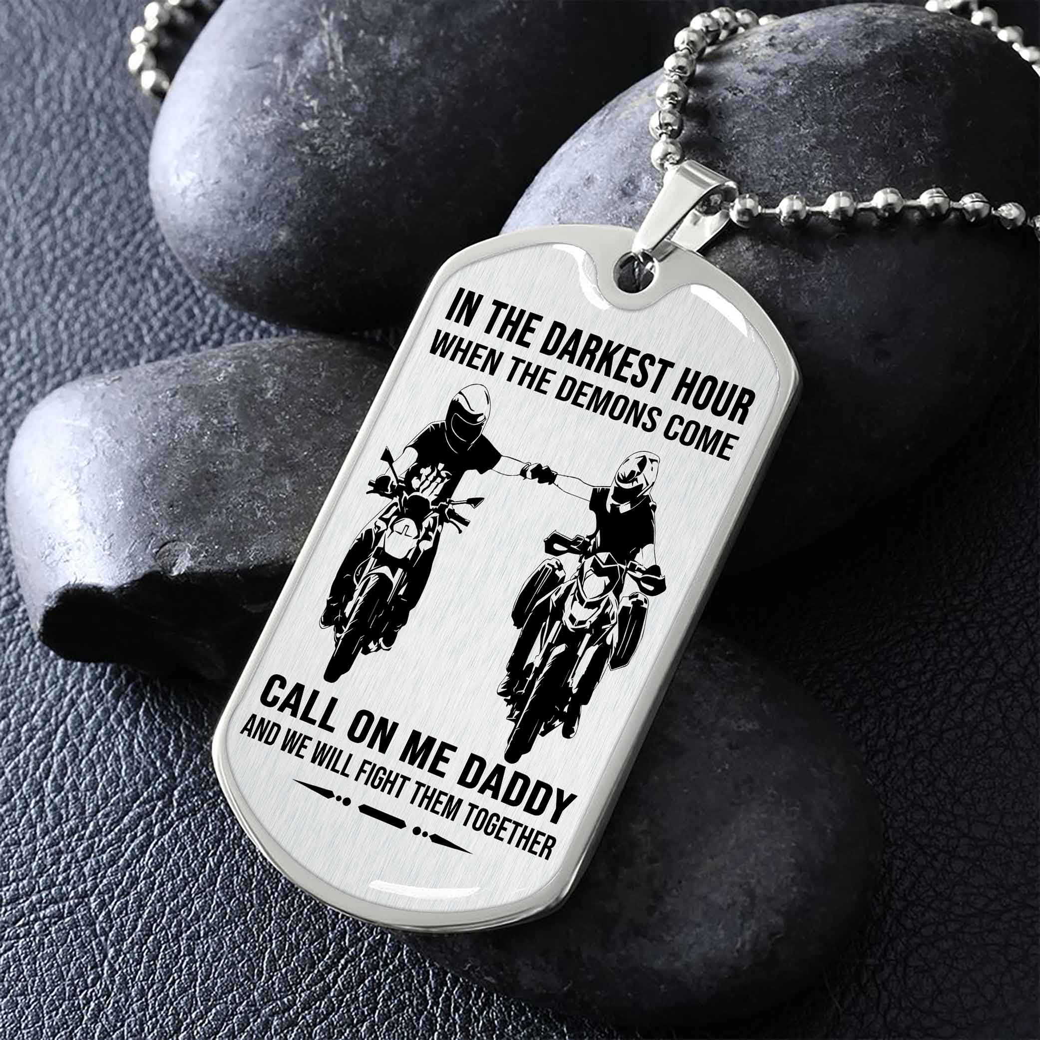 DRB Military Chain Silver Plated 18K Gold Plated Call On Me Daddy Gift For Your Dad