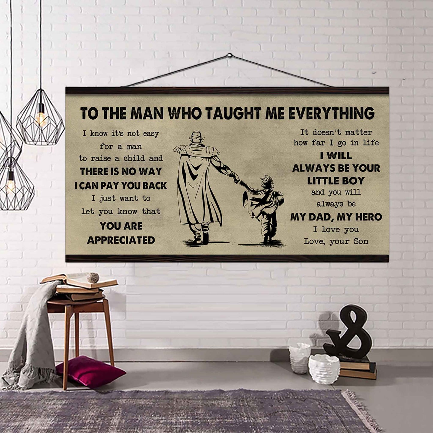 Soldier To The Man Who Taught Me Everything - You Will Always Be My Hero Poster Canvas Gift For Father - Photo Upload