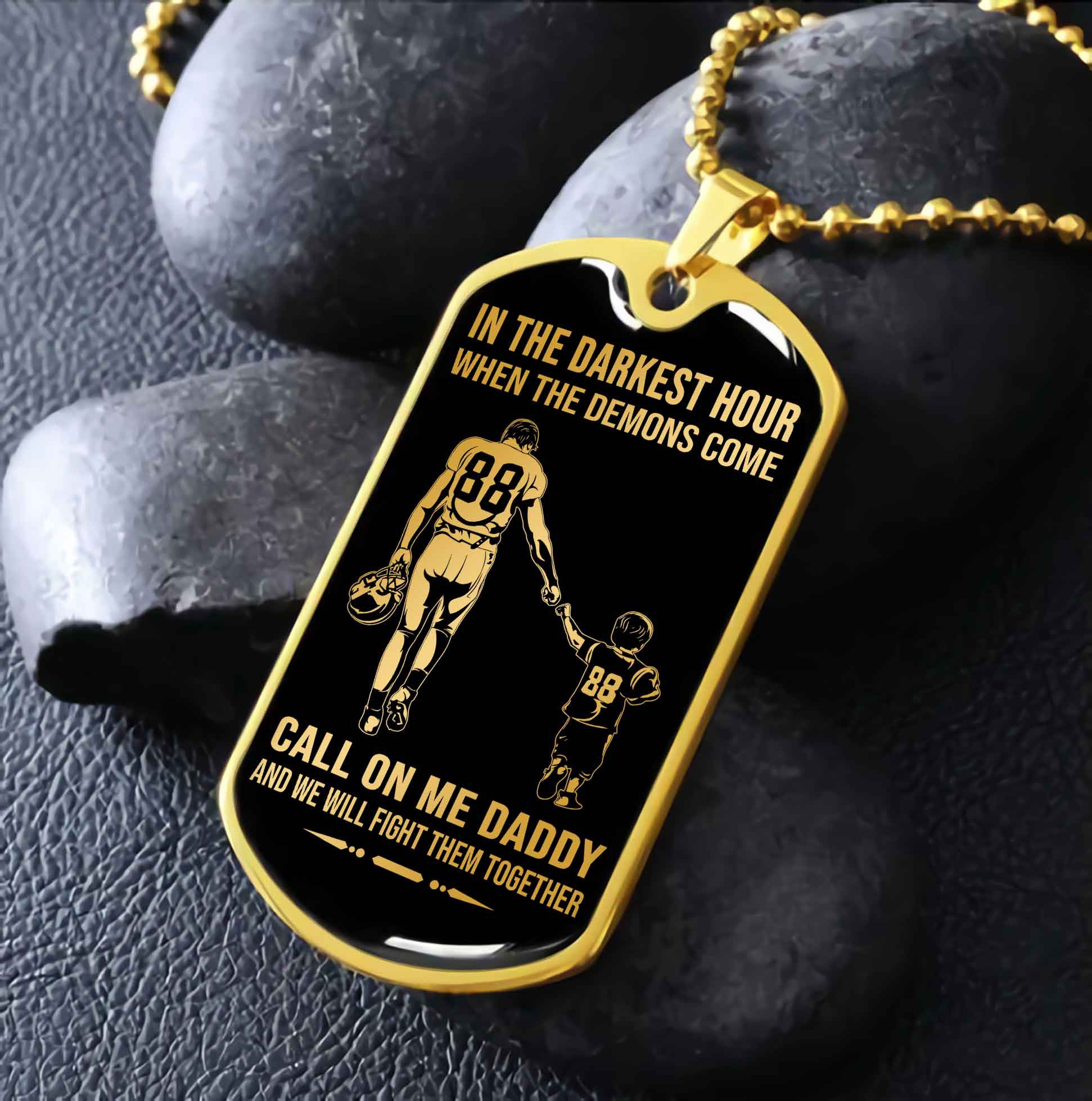 DRB Military Chain Silver Plated 18K Gold Plated Call On Me Daddy Gift For Your Dad
