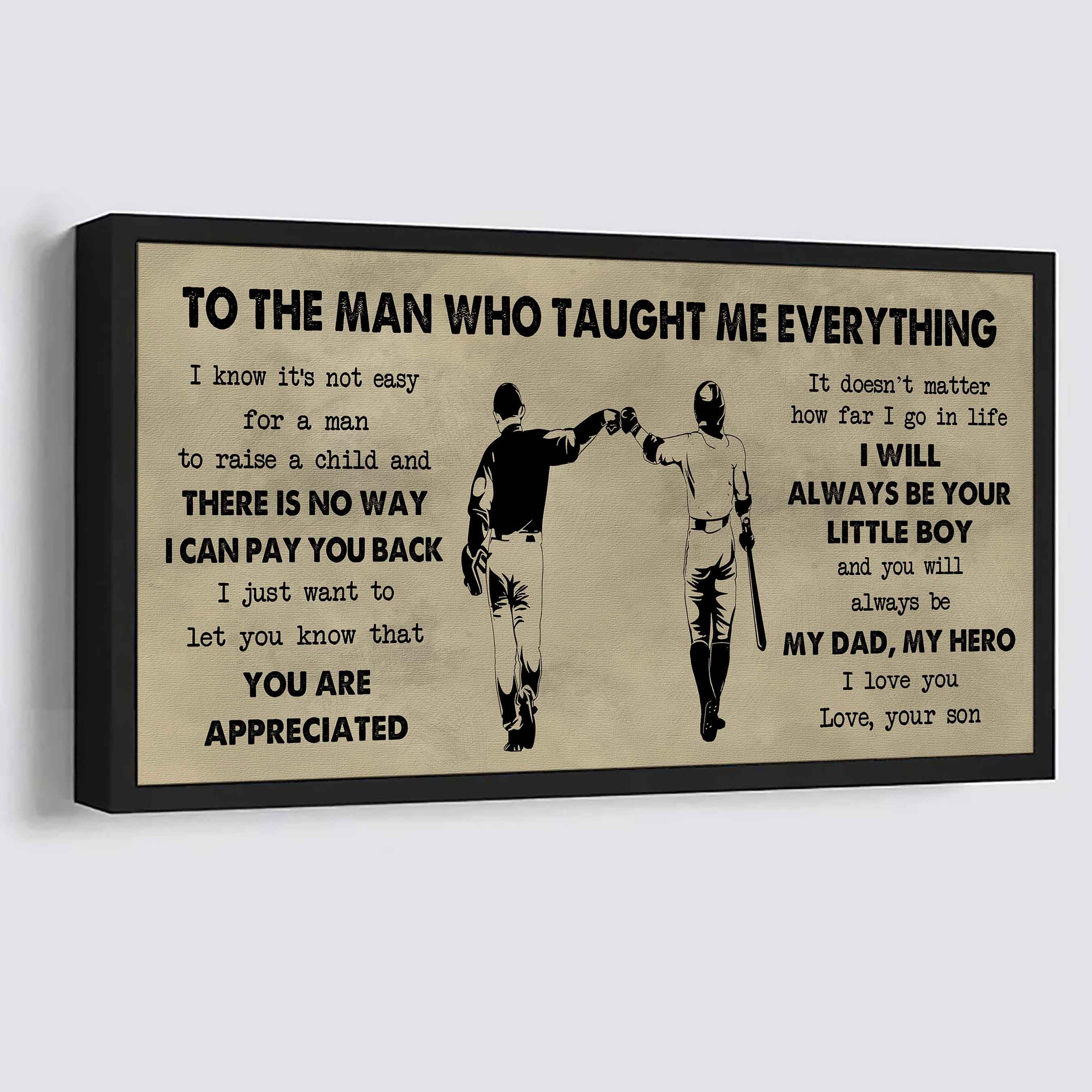 DRB Poster Horizontal Canvas To My DRB Dad I Know It's Not Easy To Raise A Child I Will Always Be Your Little Boy Gift From Son To Dad